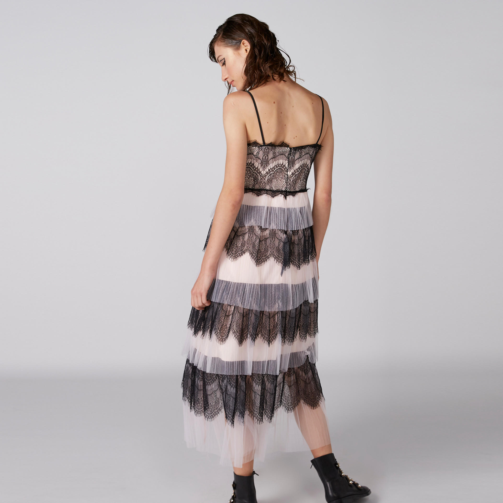 Lace Detail A-Line Midi Dress with Spaghetti Straps-women-clothing-dresses-image-2