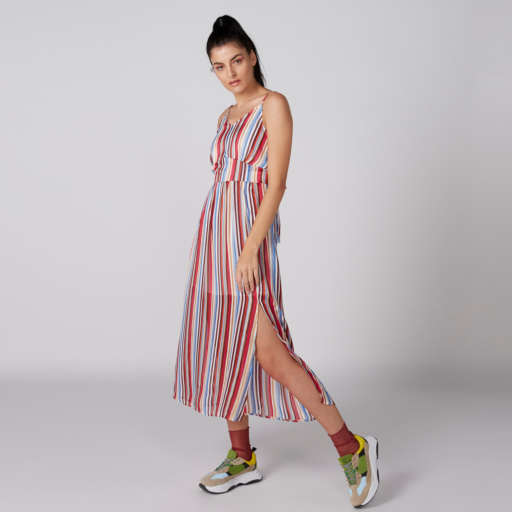 فستان طويل مقلّم دون أكمام بحمّالات رفيعة-women-clothing-dresses-image-3