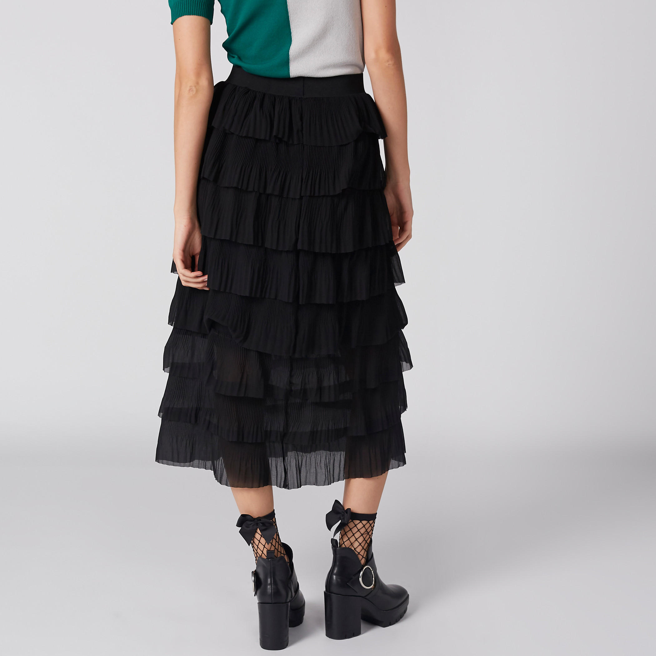 تنورة ميدي طبقات بخصر مطاطي-women-clothing-bottoms-skirts-image-4