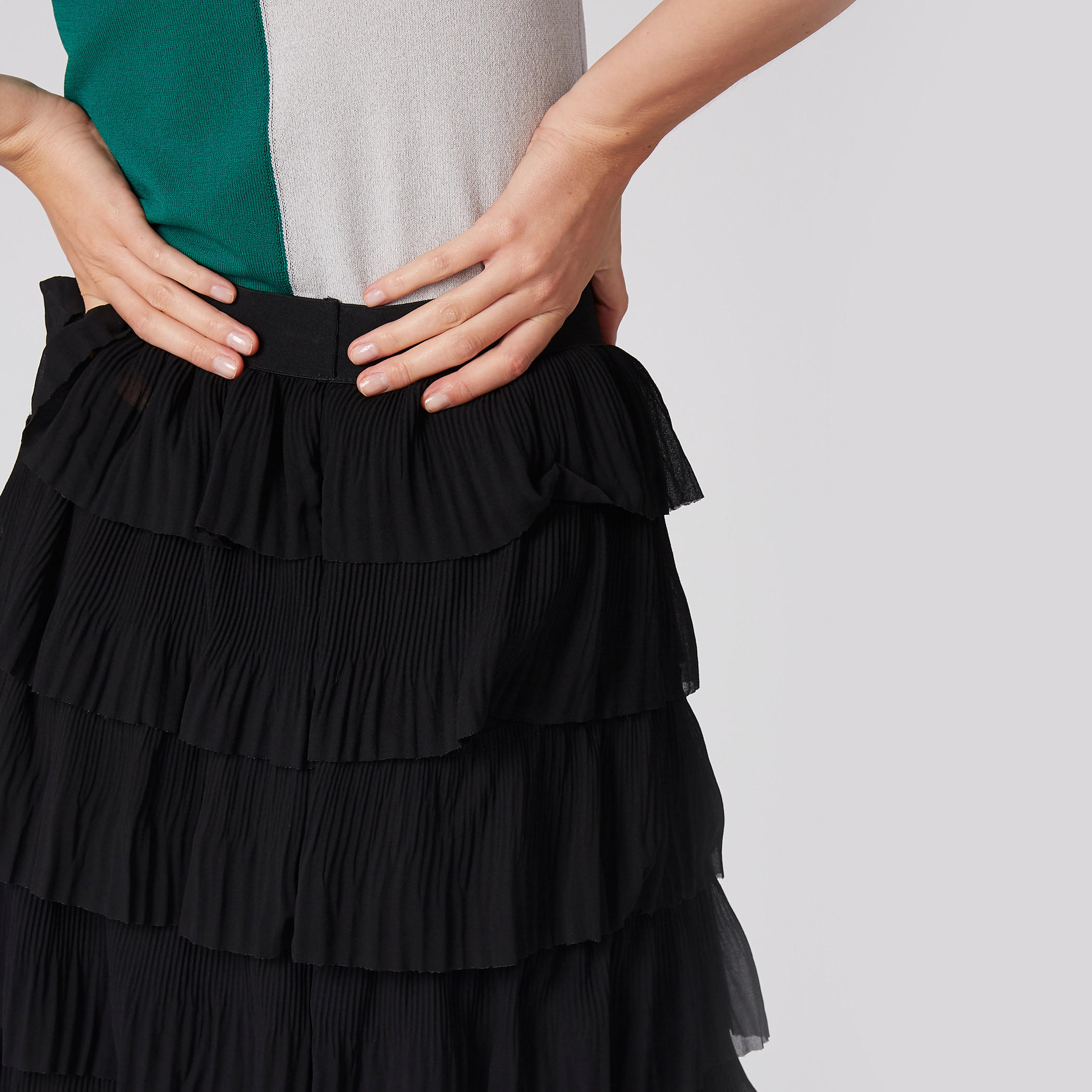 تنورة ميدي طبقات بخصر مطاطي-women-clothing-bottoms-skirts-image-5