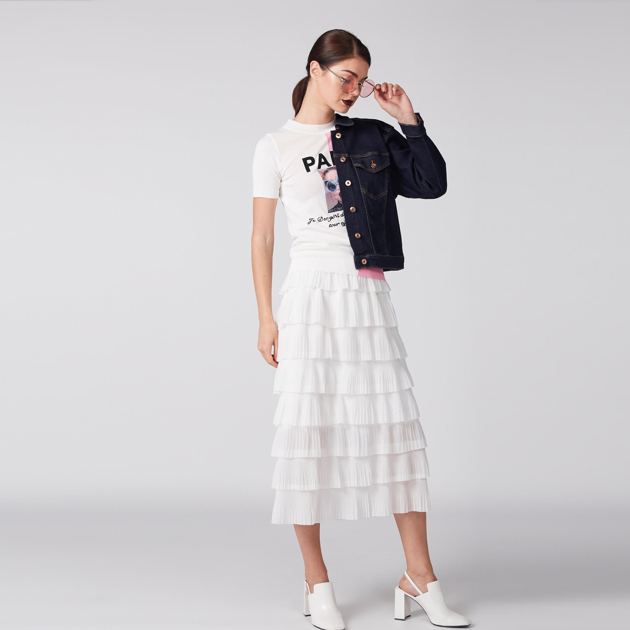 تنورة ميدي بتفاصيل كشكش-women-clothing-bottoms-skirts-image-4