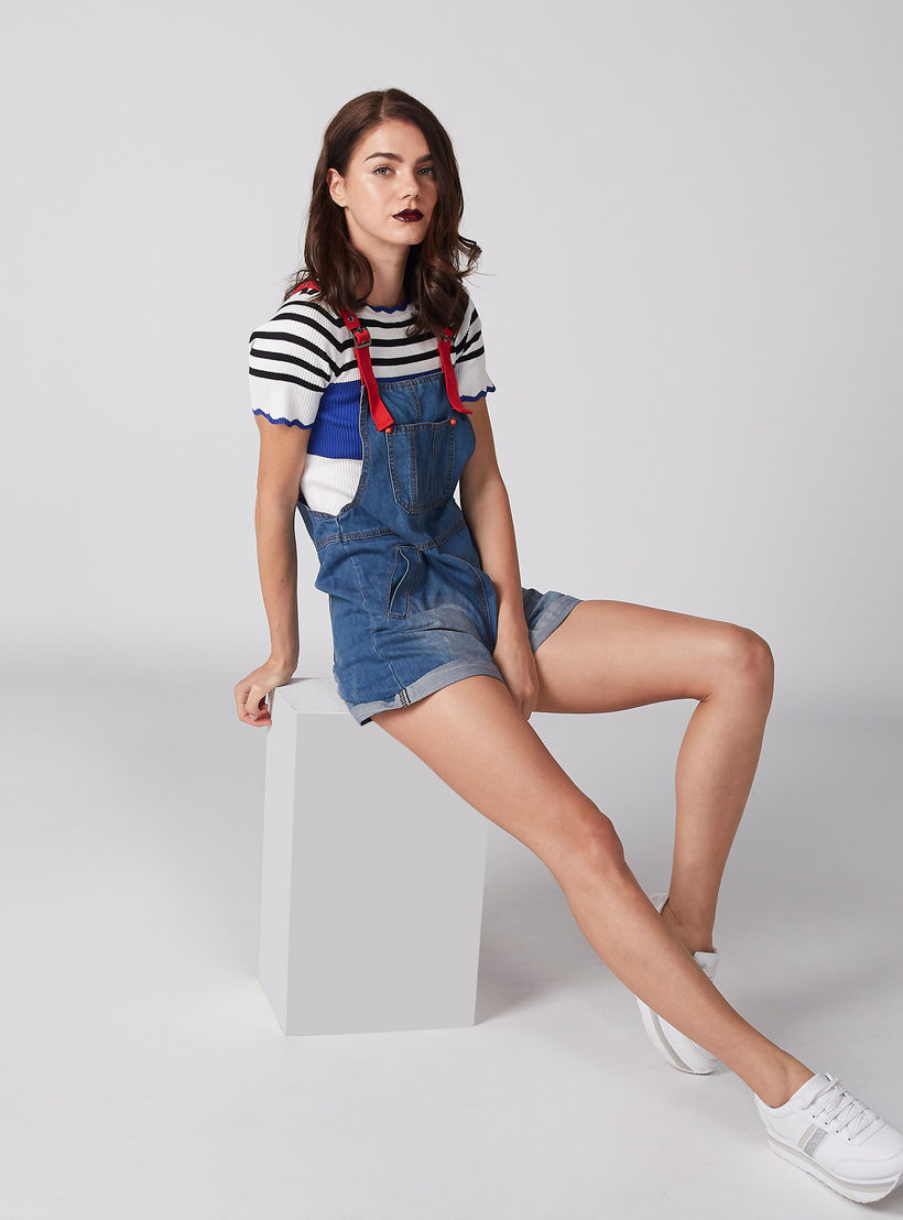 بلوزة قصيرة مقلّمة بياقة مستديرة-women-clothing-shirtsandblouses-blouses-image-4