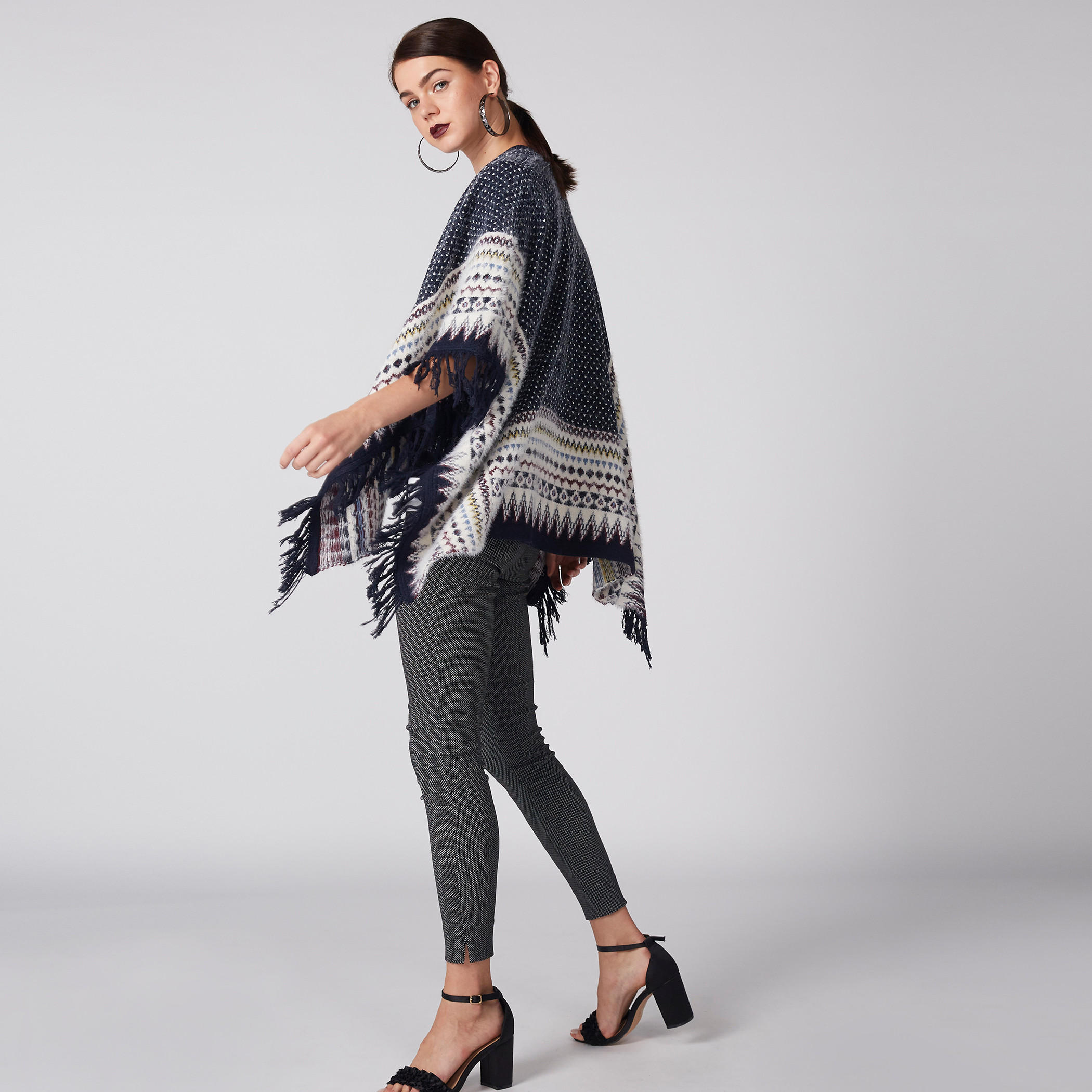 بلوزة كاروهات بياقة مستديرة وأكمام قصيرة-women-clothing-shirtsandblouses-blouses-image-4