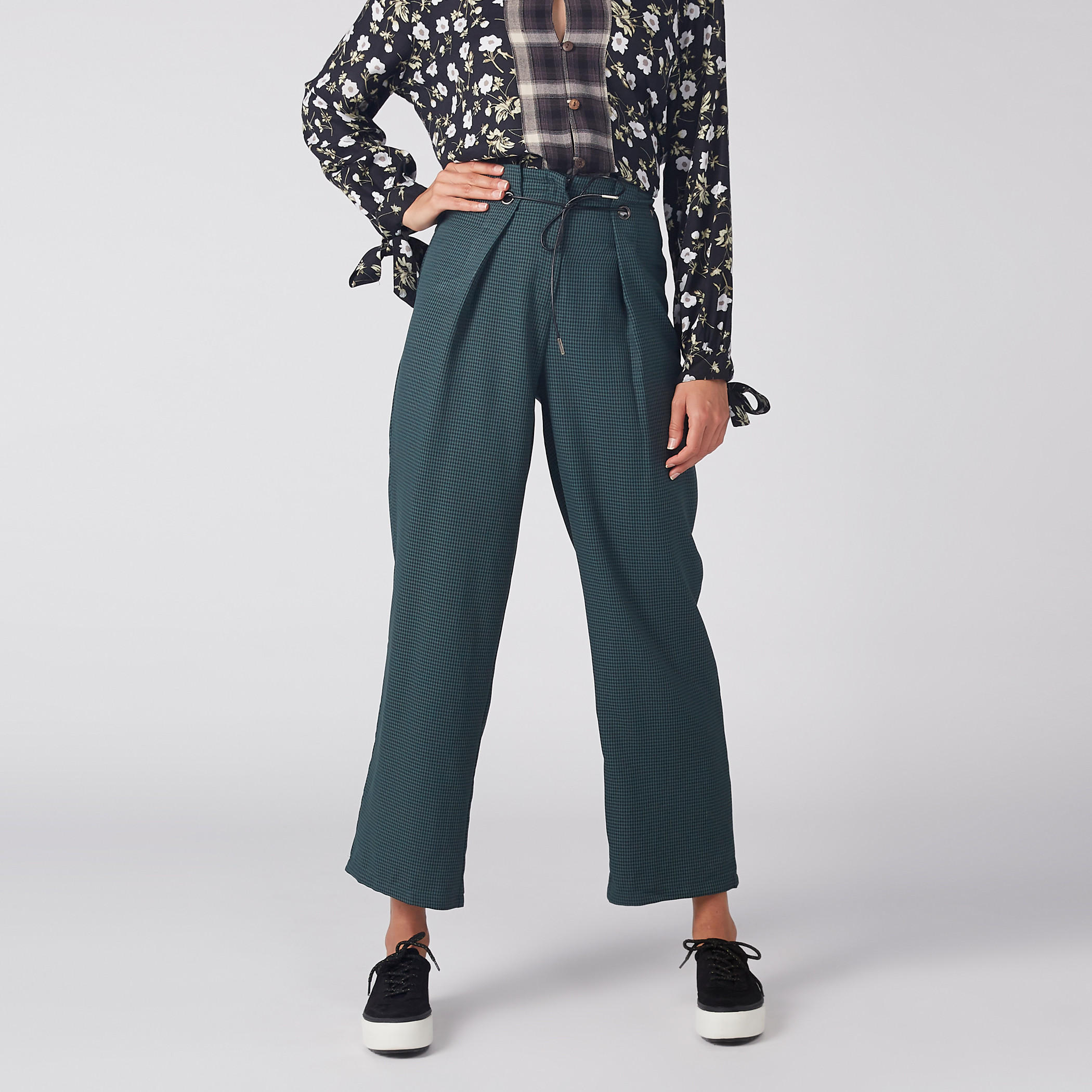 بنطال كاروهات بأربطة-women-clothing-bottoms-trousers-image-5
