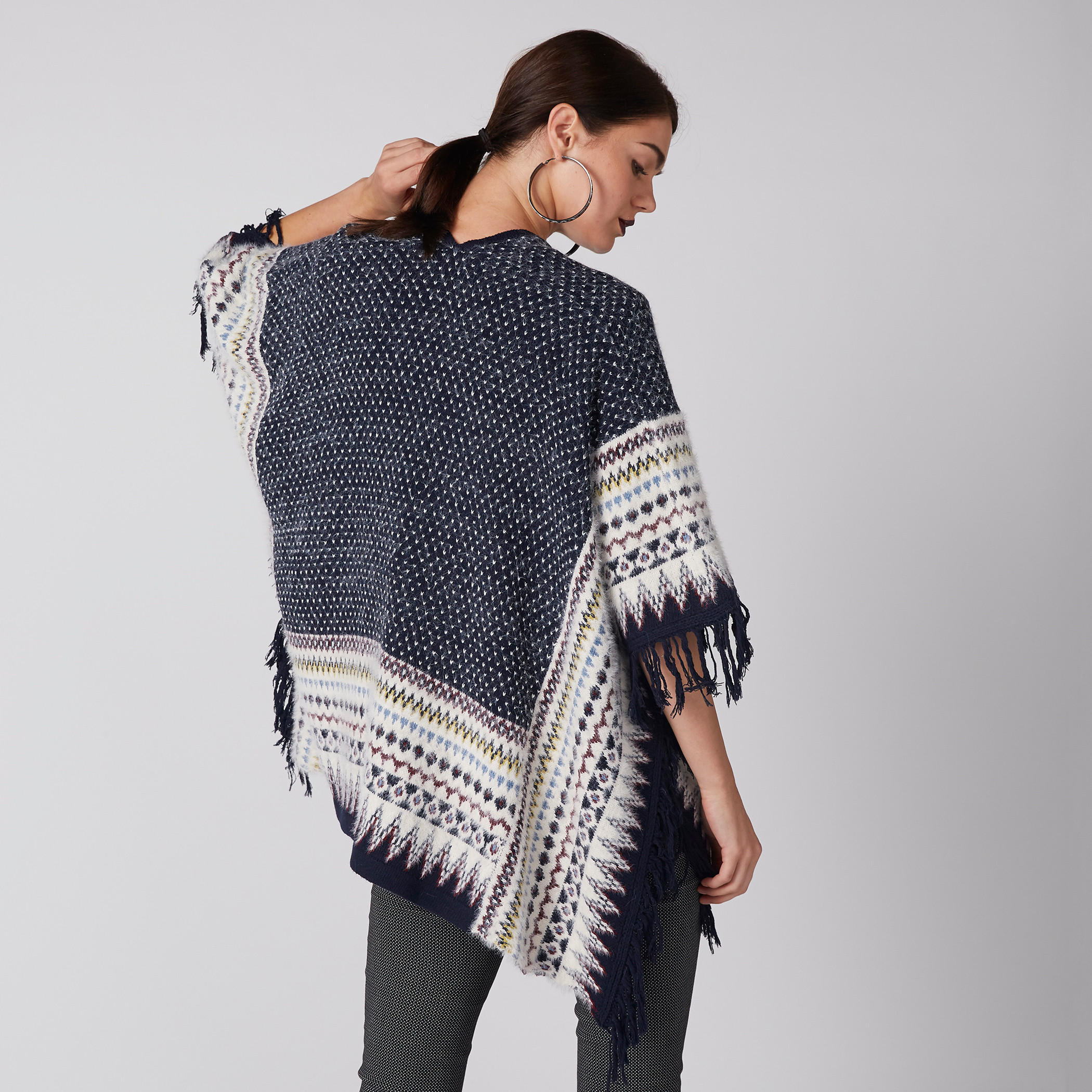 سترة شيفرون مفتوحة من المقدمة بشراشيب-women-winterwear-cardigansandjumpers-cardigans-image-6
