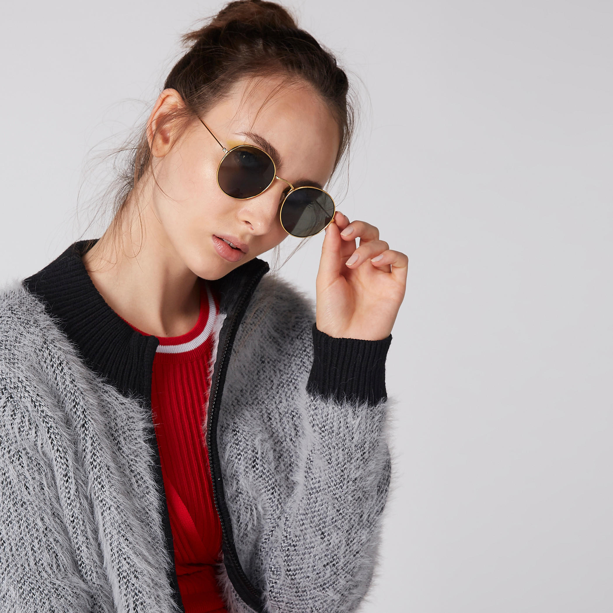 جاكيت بارز الملمس بأكمام طويلة وسحّاب إغلاق وجيوب-women-winterwear-coatsandjackets-jackets-image-5