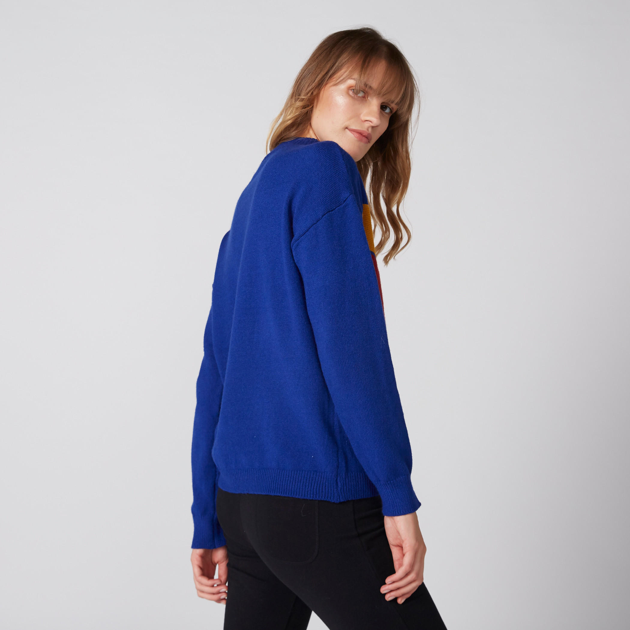 Textured Sweater with High Neck and Long Sleeves-women-clothing-cardigansandjumpers-jumpers-image-2