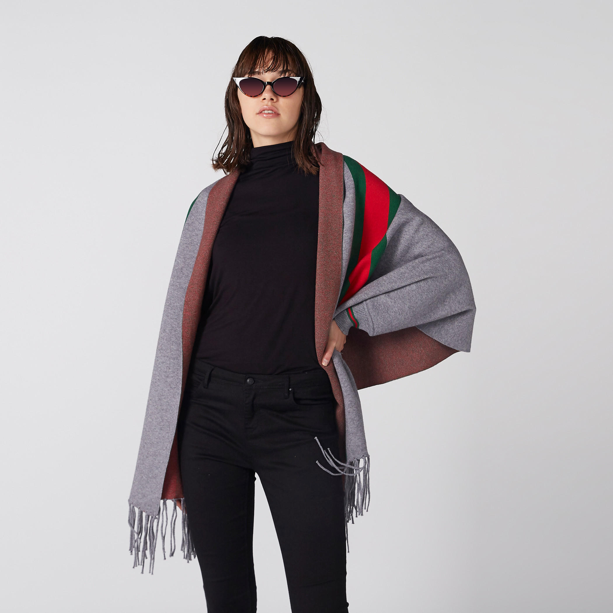Textured Cardigan with Tassels-women-winterwear-cardigansandjumpers-cardigans-image-1
