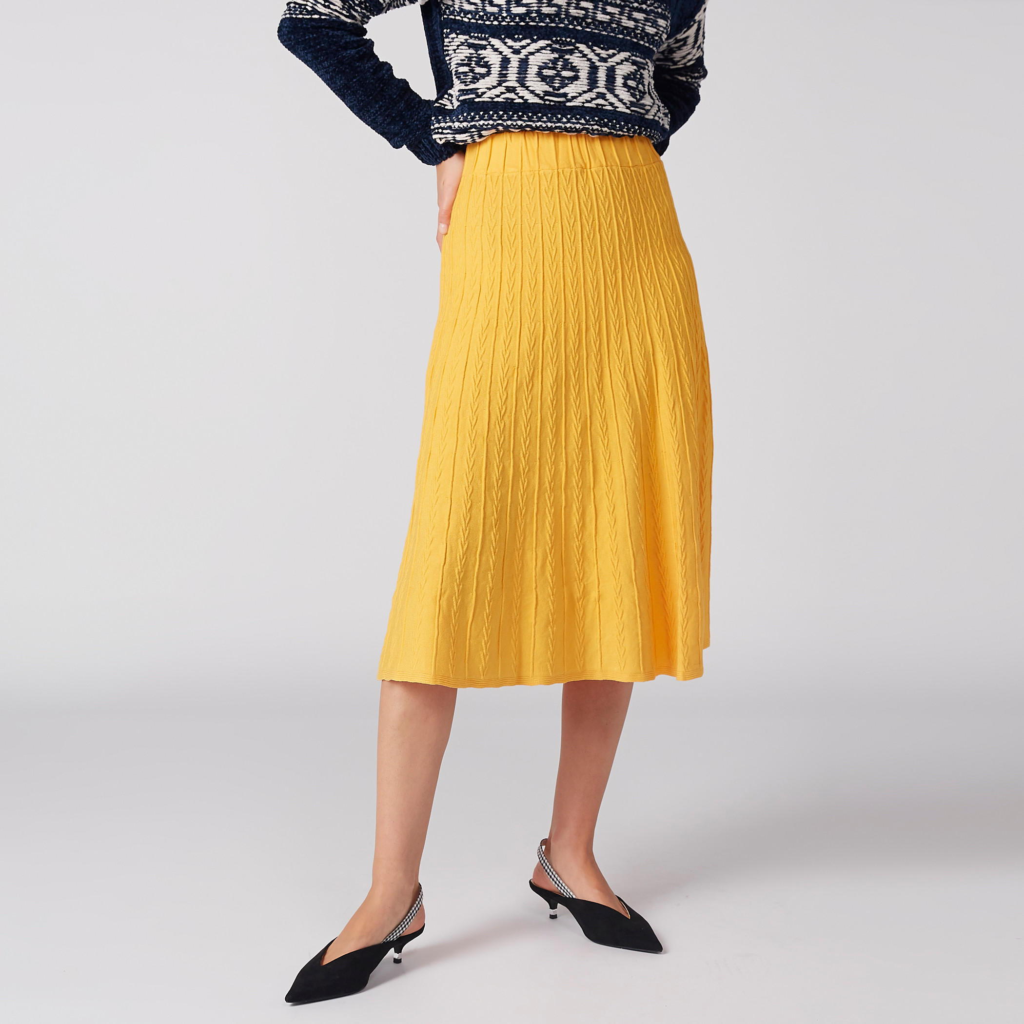 تنورة متوسطة الطول بخصر مطّاطي-women-clothing-bottoms-skirts-image-3