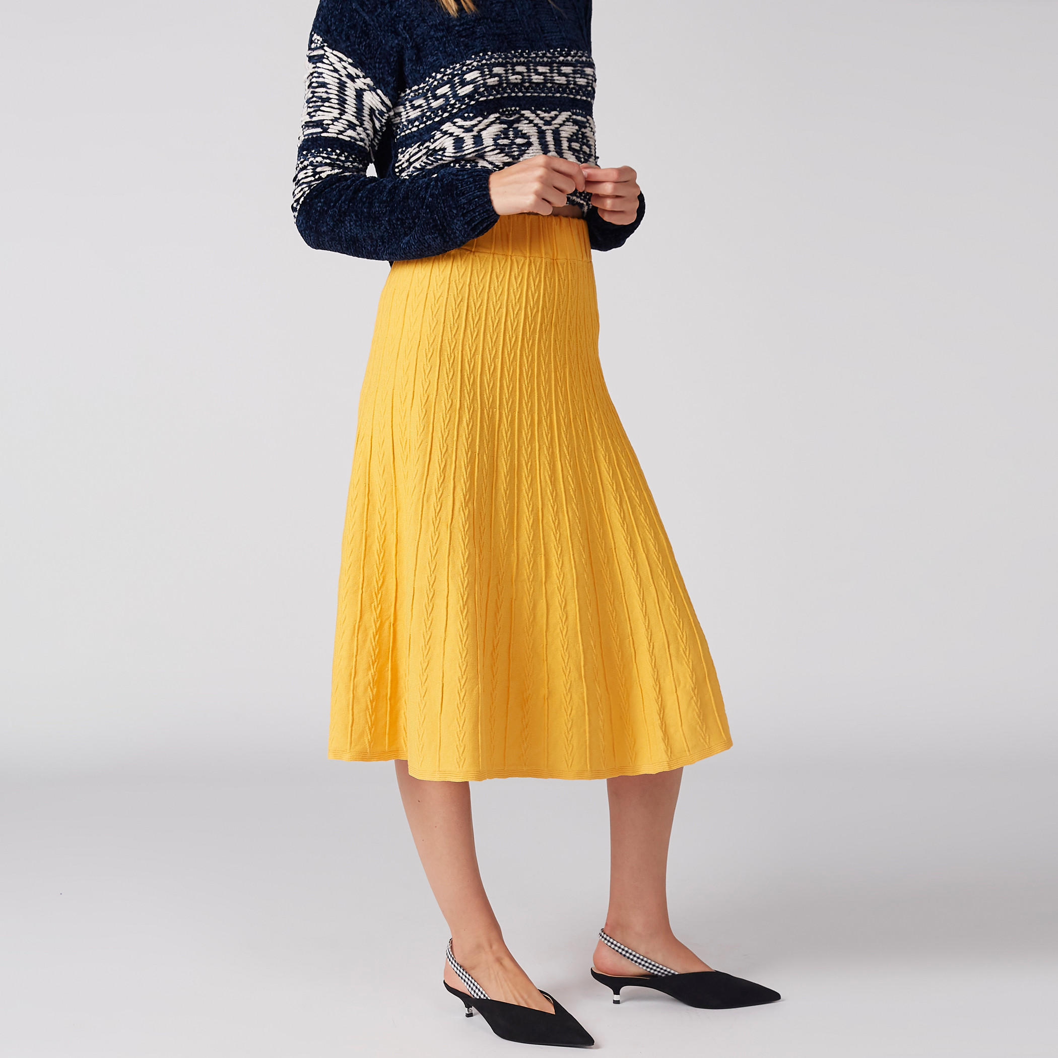 تنورة متوسطة الطول بخصر مطّاطي-women-clothing-bottoms-skirts-image-4