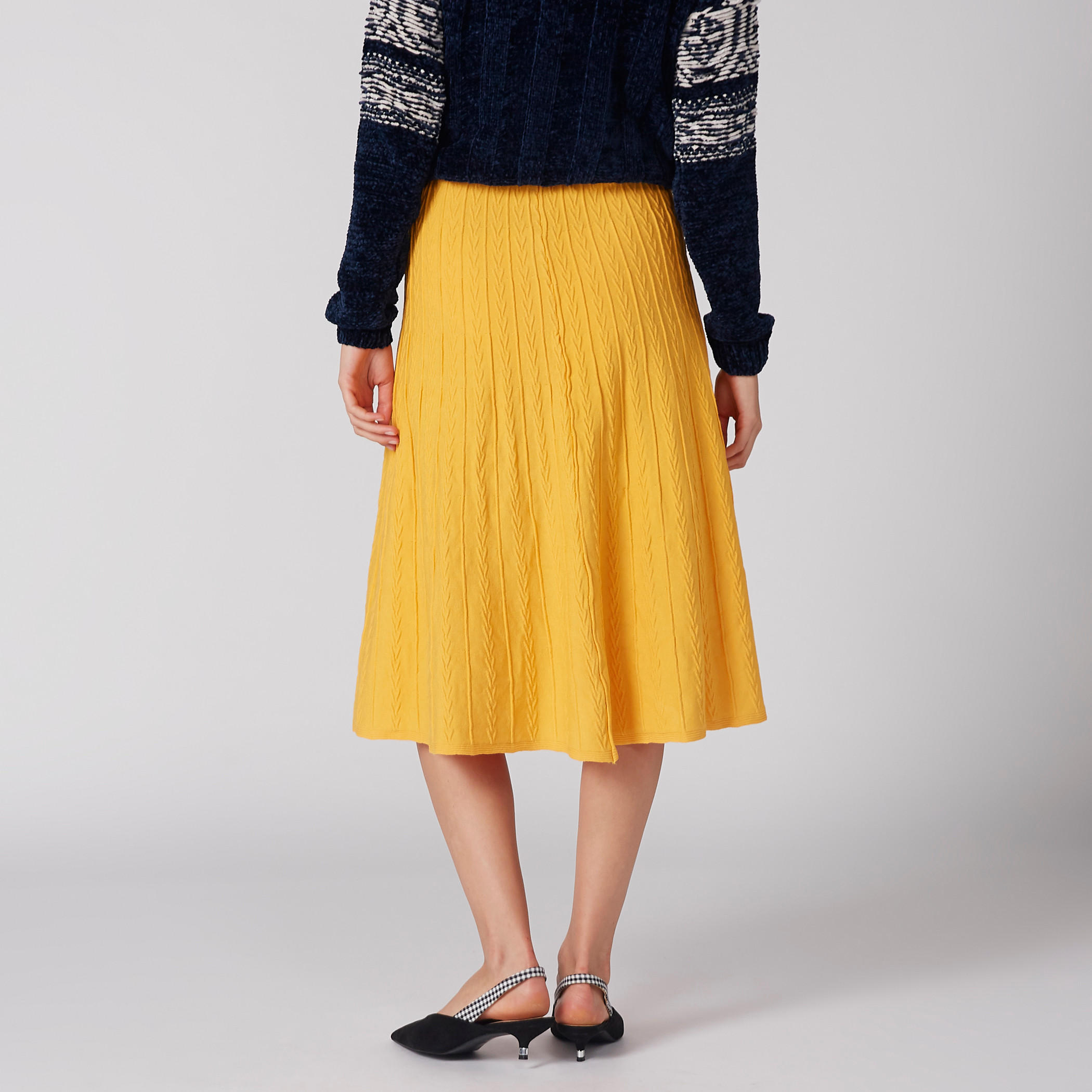 تنورة متوسطة الطول بخصر مطّاطي-women-clothing-bottoms-skirts-image-5