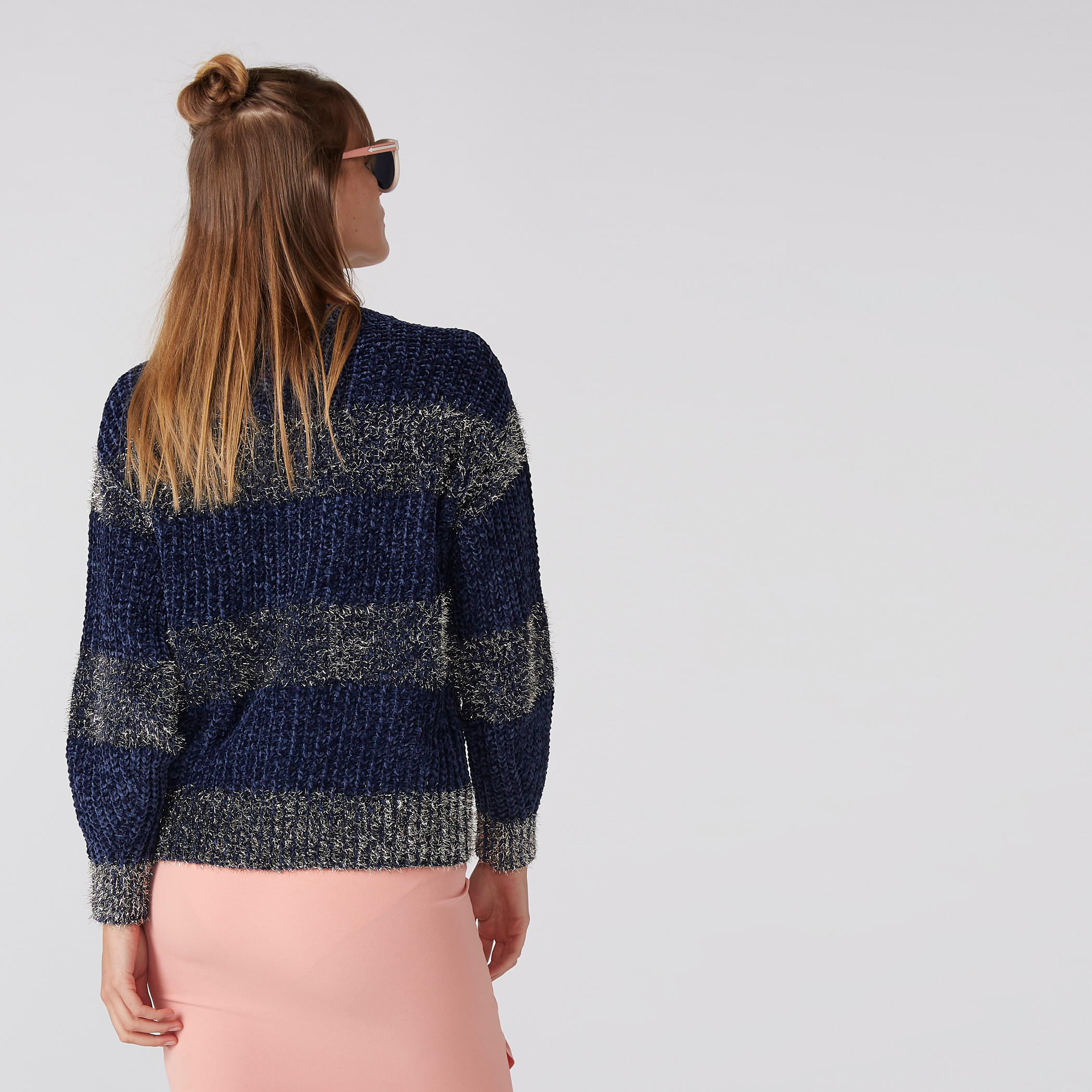 كنزة بارزة الملمس بأكمام طويلة وياقة مستديرة-women-clothing-cardigansandjumpers-jumpers-image-2