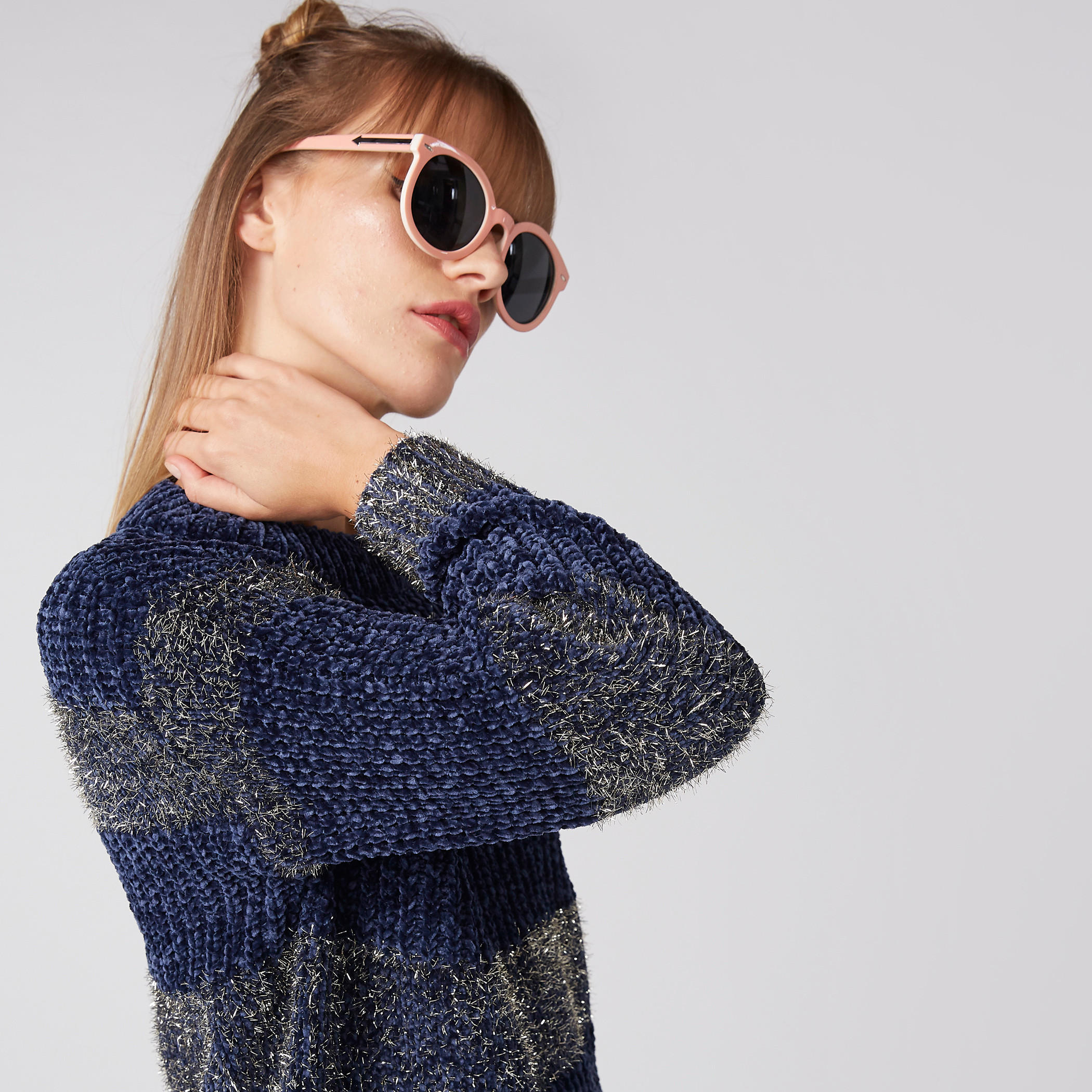 كنزة بارزة الملمس بأكمام طويلة وياقة مستديرة-women-clothing-cardigansandjumpers-jumpers-image-3