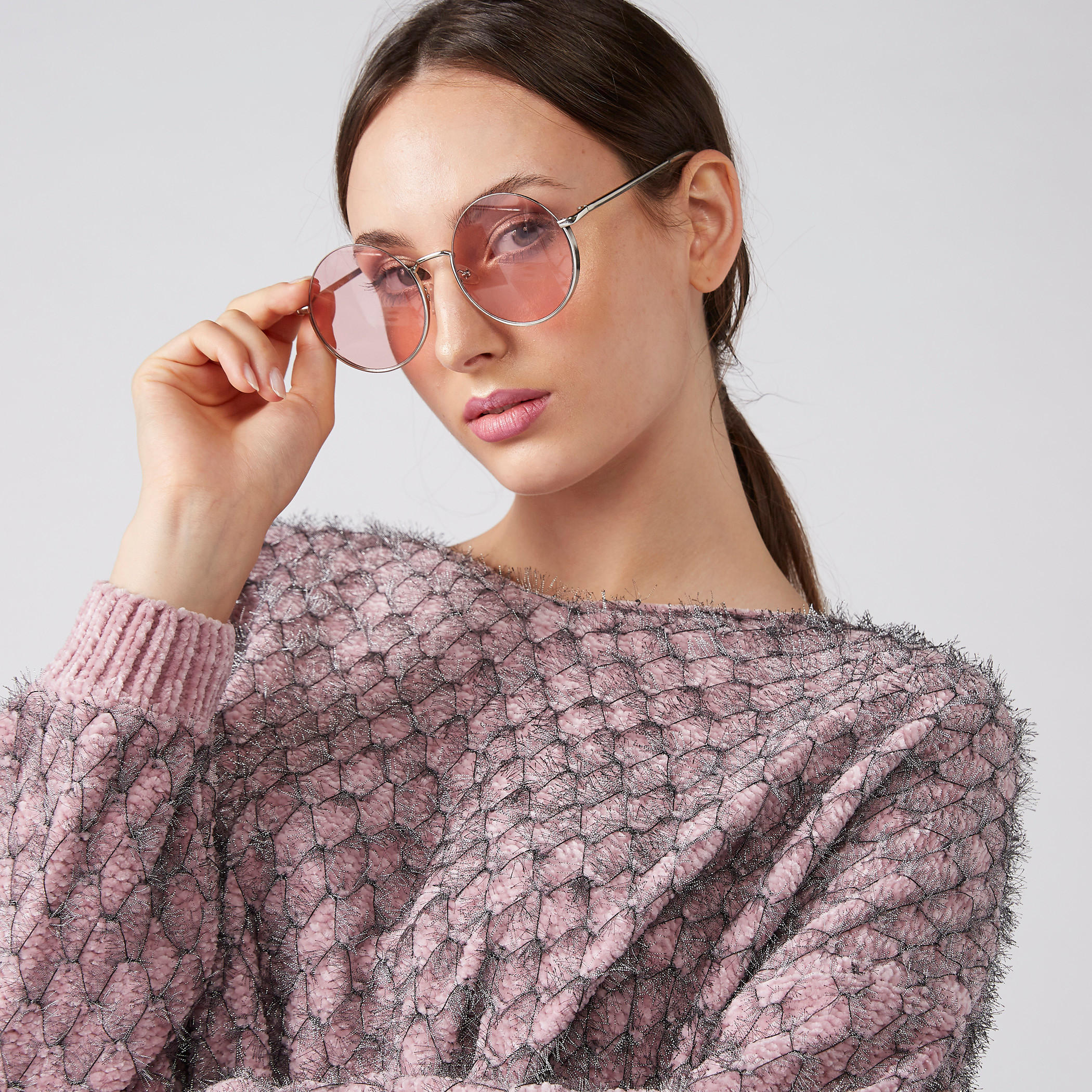 Textured Sweater with Long Sleeves and High Low Hem-women-clothing-cardigansandjumpers-jumpers-image-2