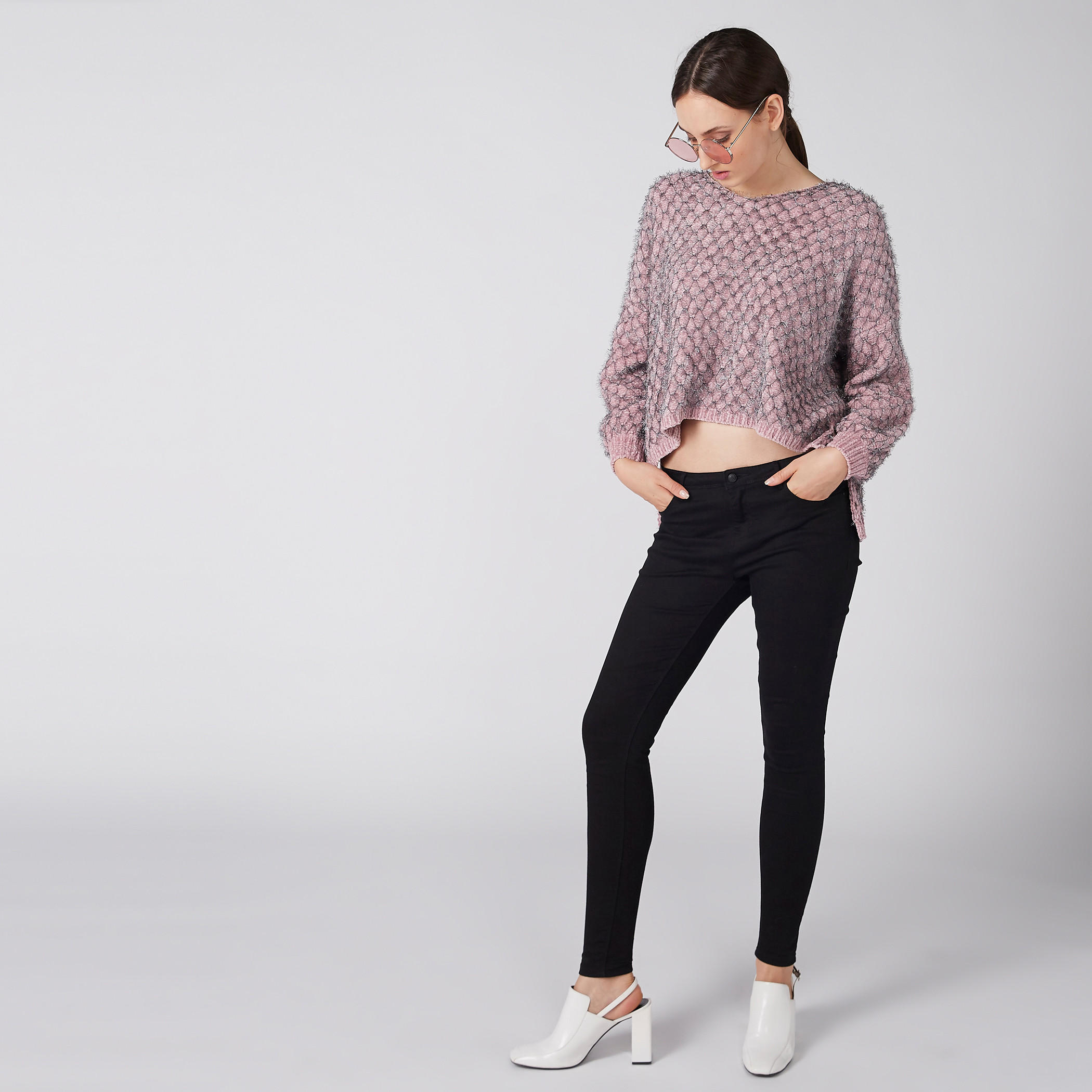 Textured Sweater with Long Sleeves and High Low Hem-women-clothing-cardigansandjumpers-jumpers-image-4