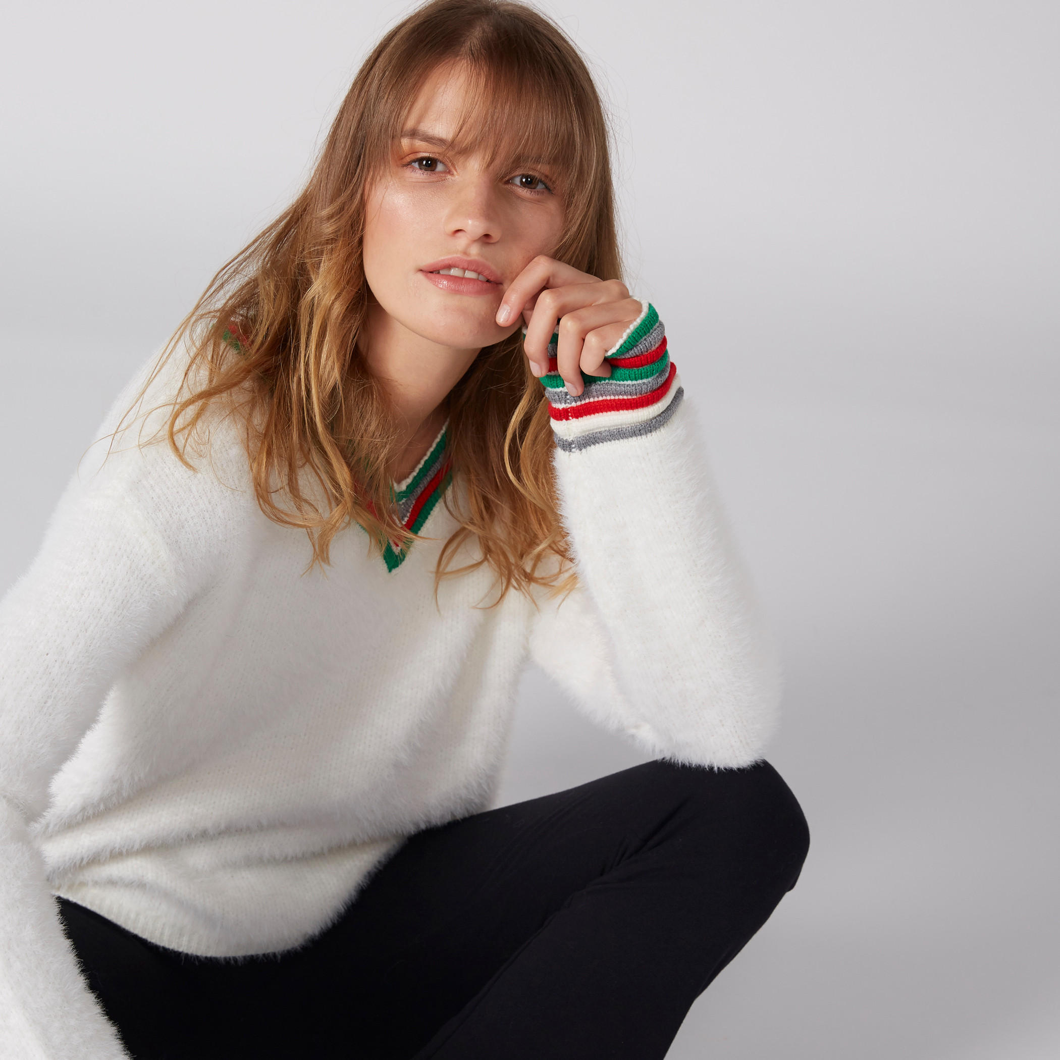 سويتر بياقة V وأكمام طويلة-women-clothing-cardigansandjumpers-jumpers-image-5