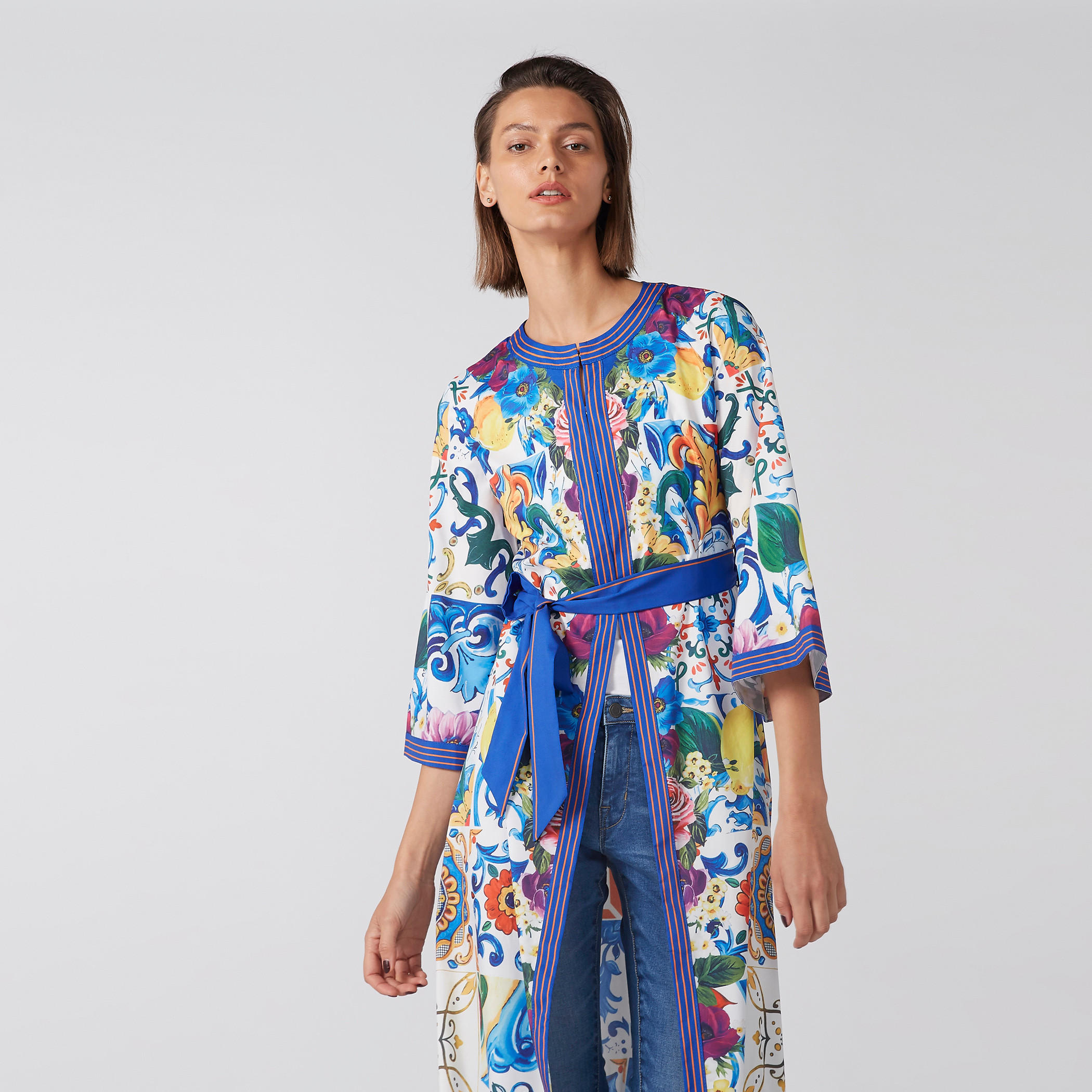 كيمونو بطبعات وياقة مستديرة وأربطة-women-clothing-cardigansandjumpers-jumpers-image-1