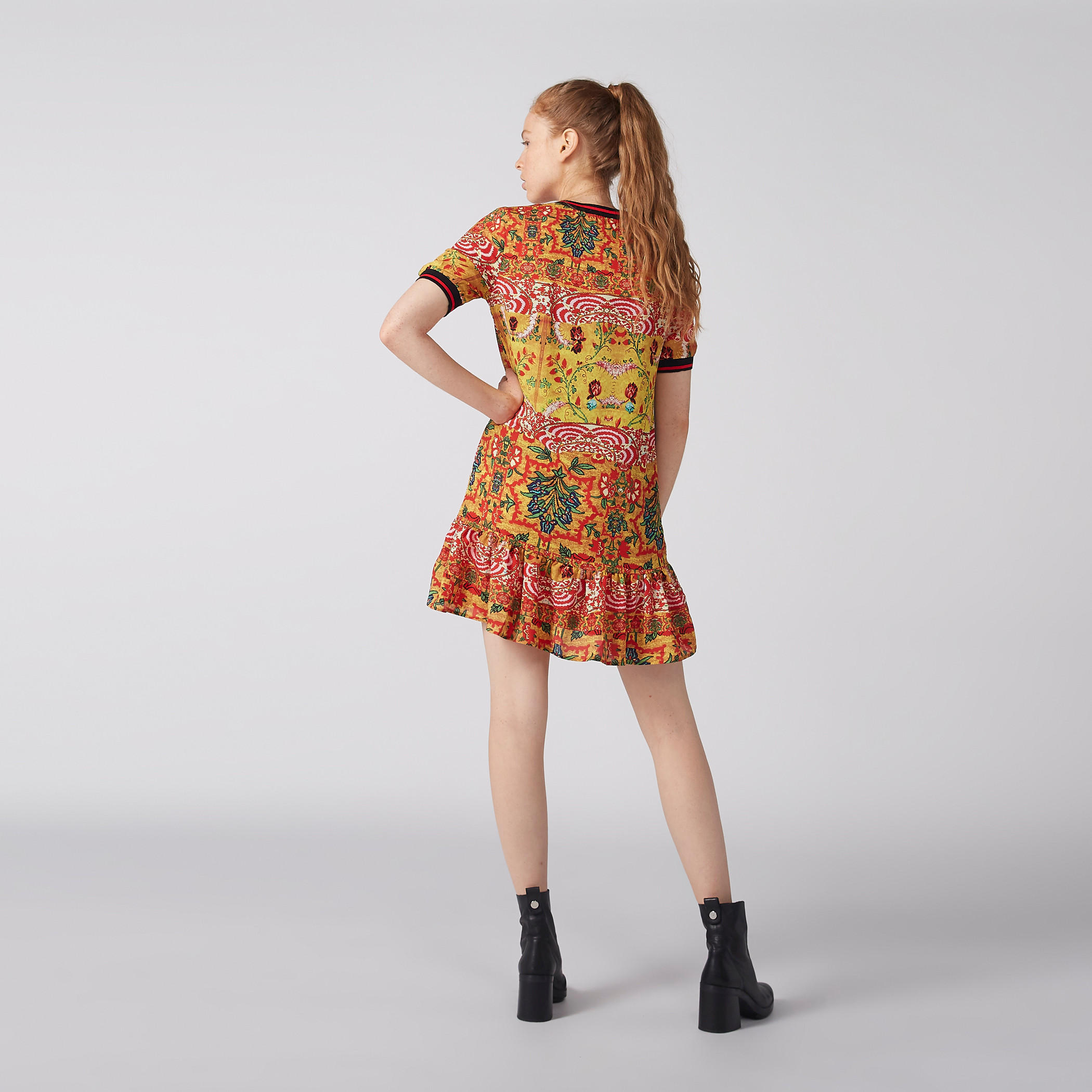 Printed Mini Skater Dress with Short Sleeves-women-clothing-dresses-image-3