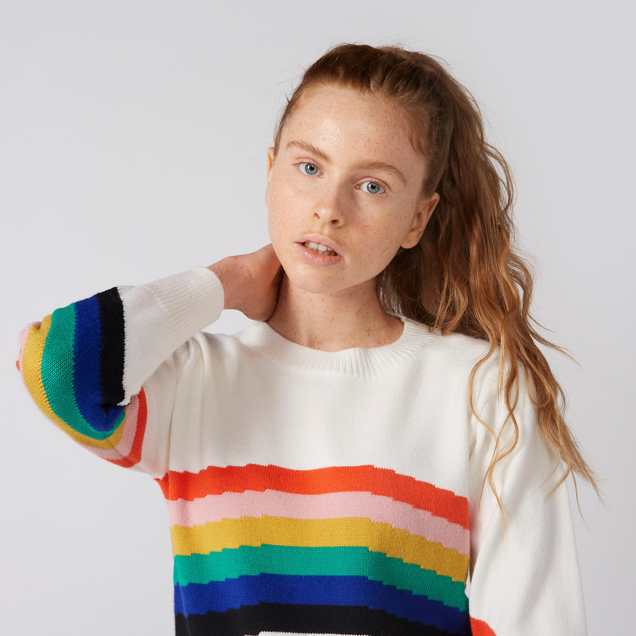 سويتر بياقة مستديرة وأكمام طويلة-women-clothing-cardigansandjumpers-jumpers-image-1