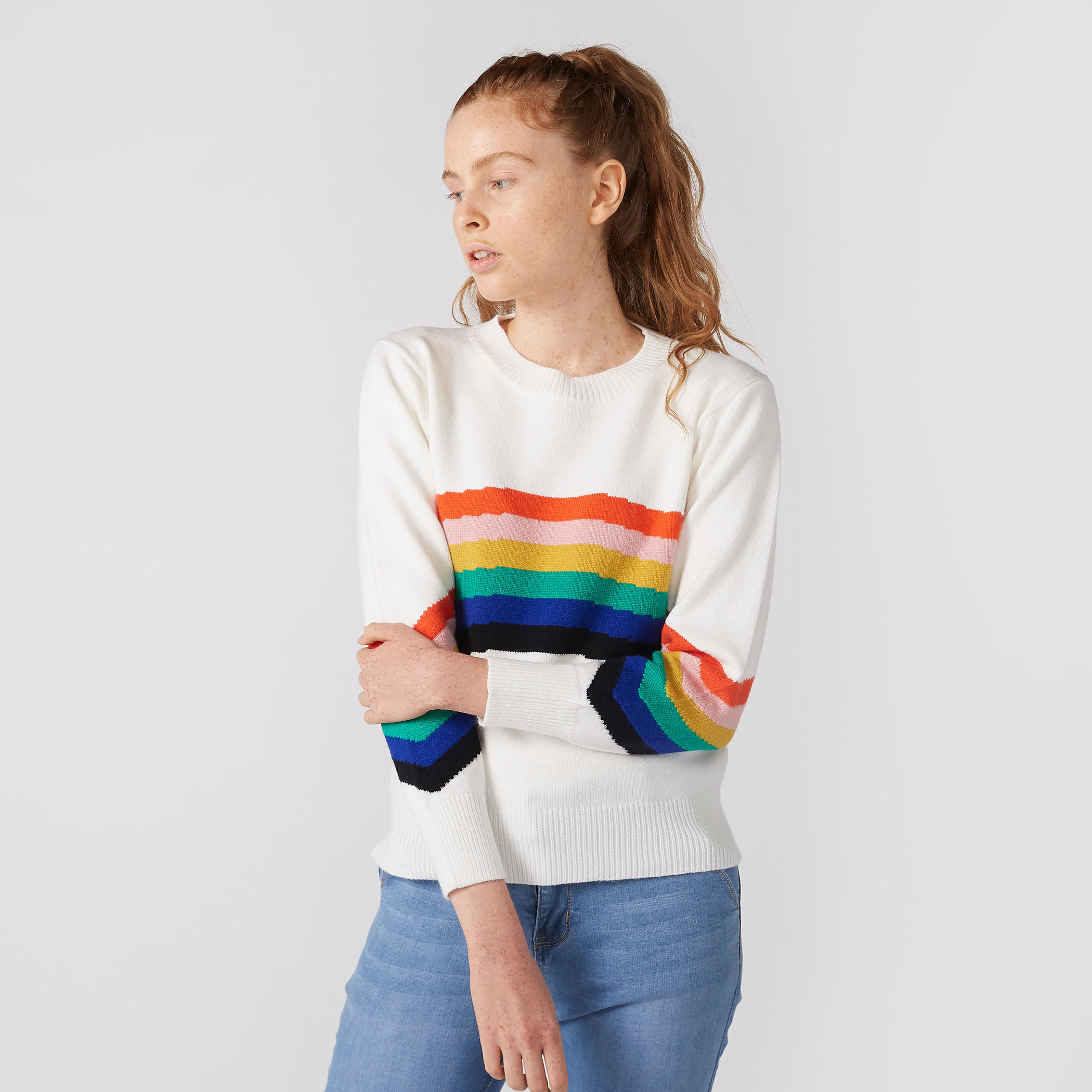 سويتر بياقة مستديرة وأكمام طويلة-women-clothing-cardigansandjumpers-jumpers-image-3