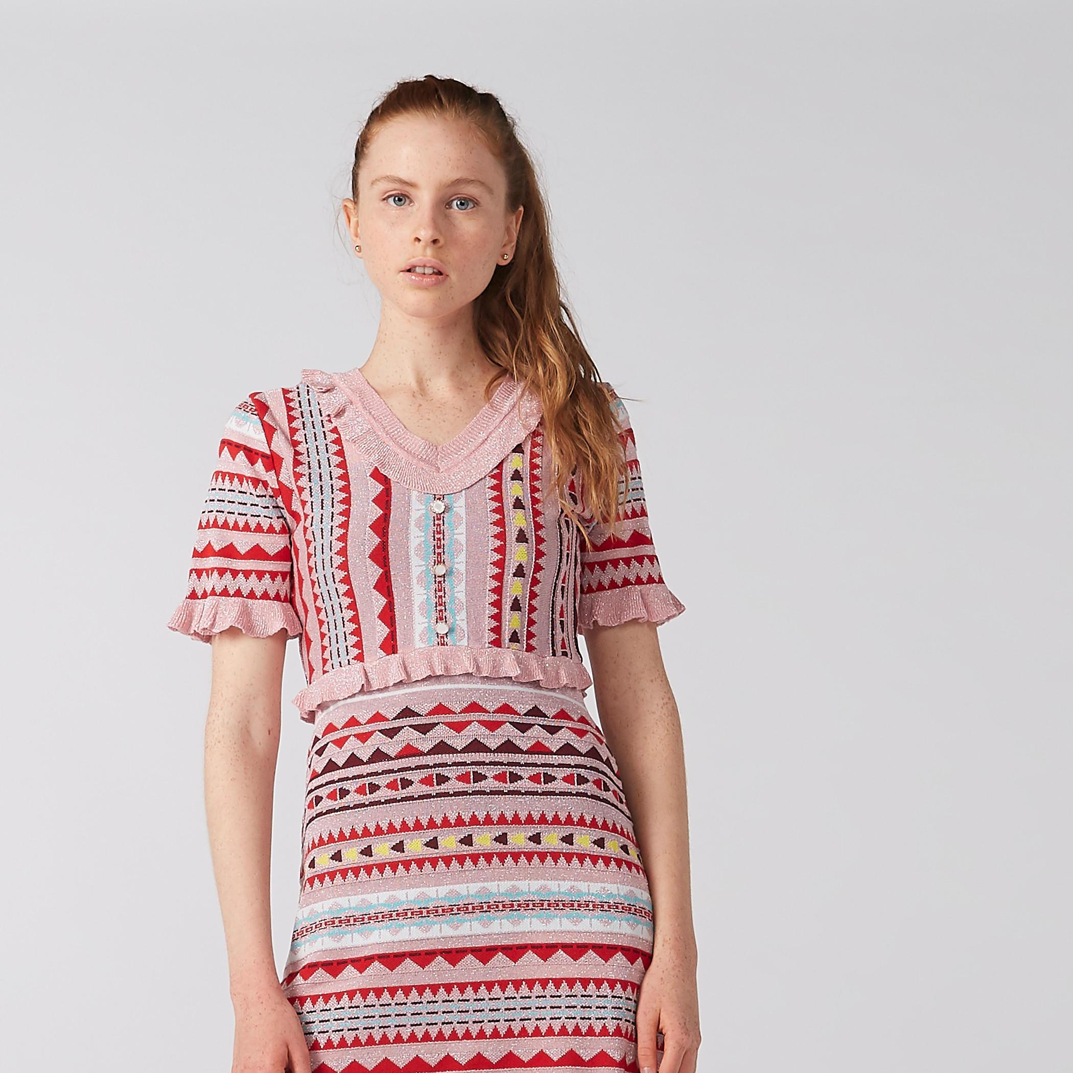 فستان إيه لاين قصير بأكمام قصيرة-women-clothing-dresses-image-4
