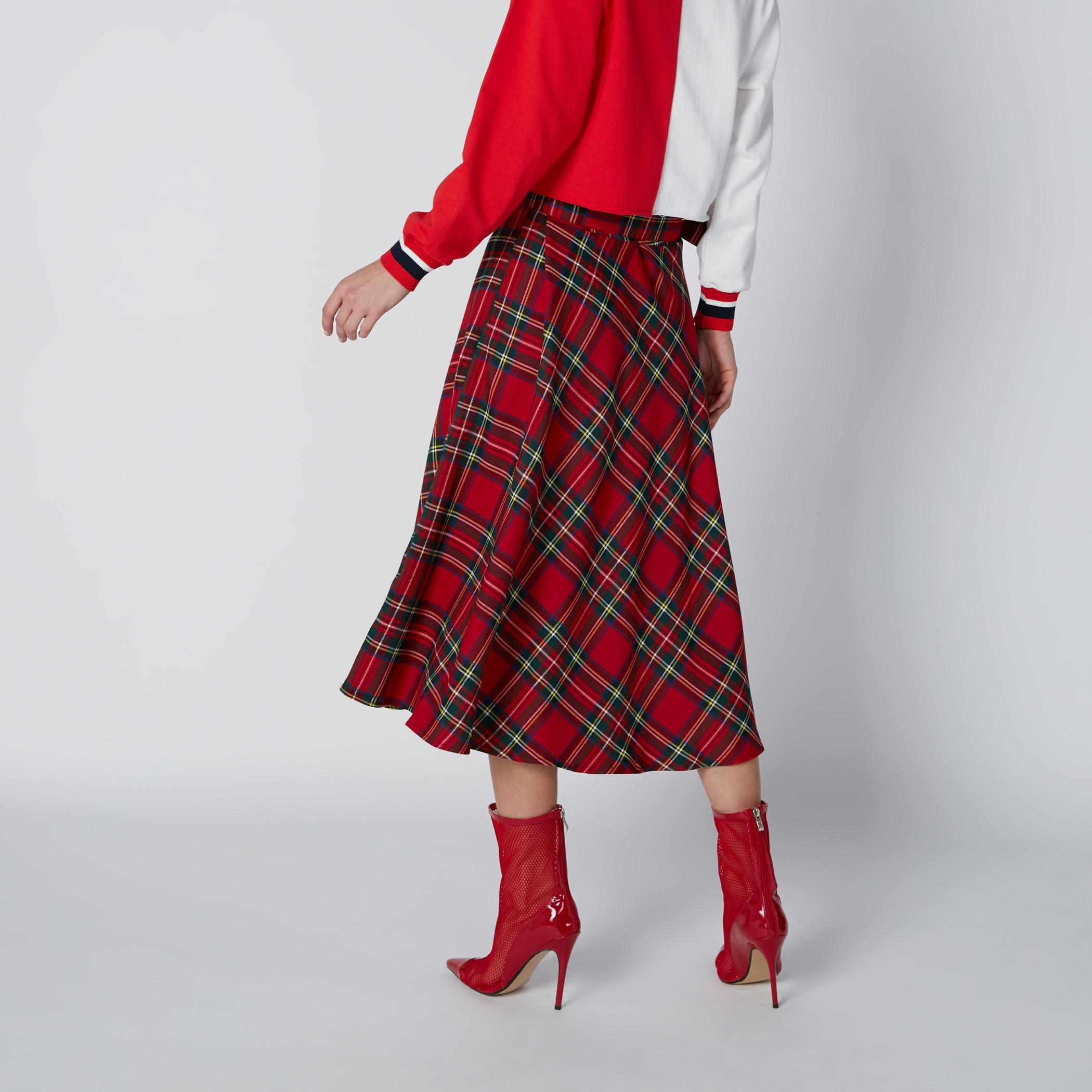 تنورة كاروهات ميدي آيه لاين بحزام-women-clothing-bottoms-skirts-image-2