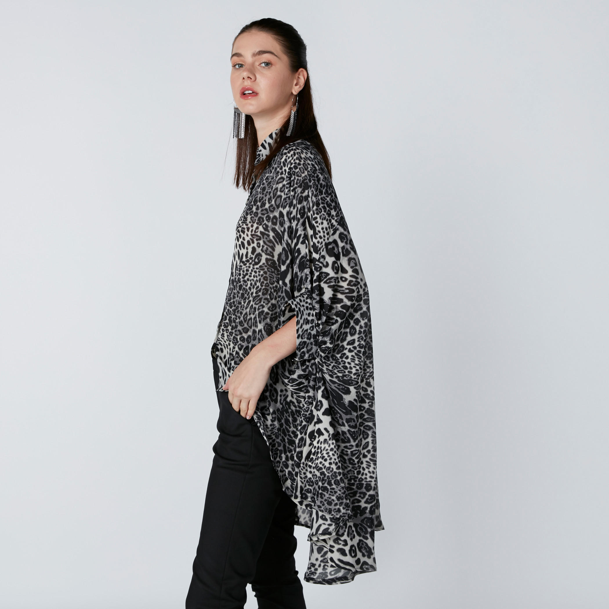 قميص مقاس كبير بطبعات حيوانات وأكمام 3/4-women-clothing-shirtsandblouses-shirts-image-5