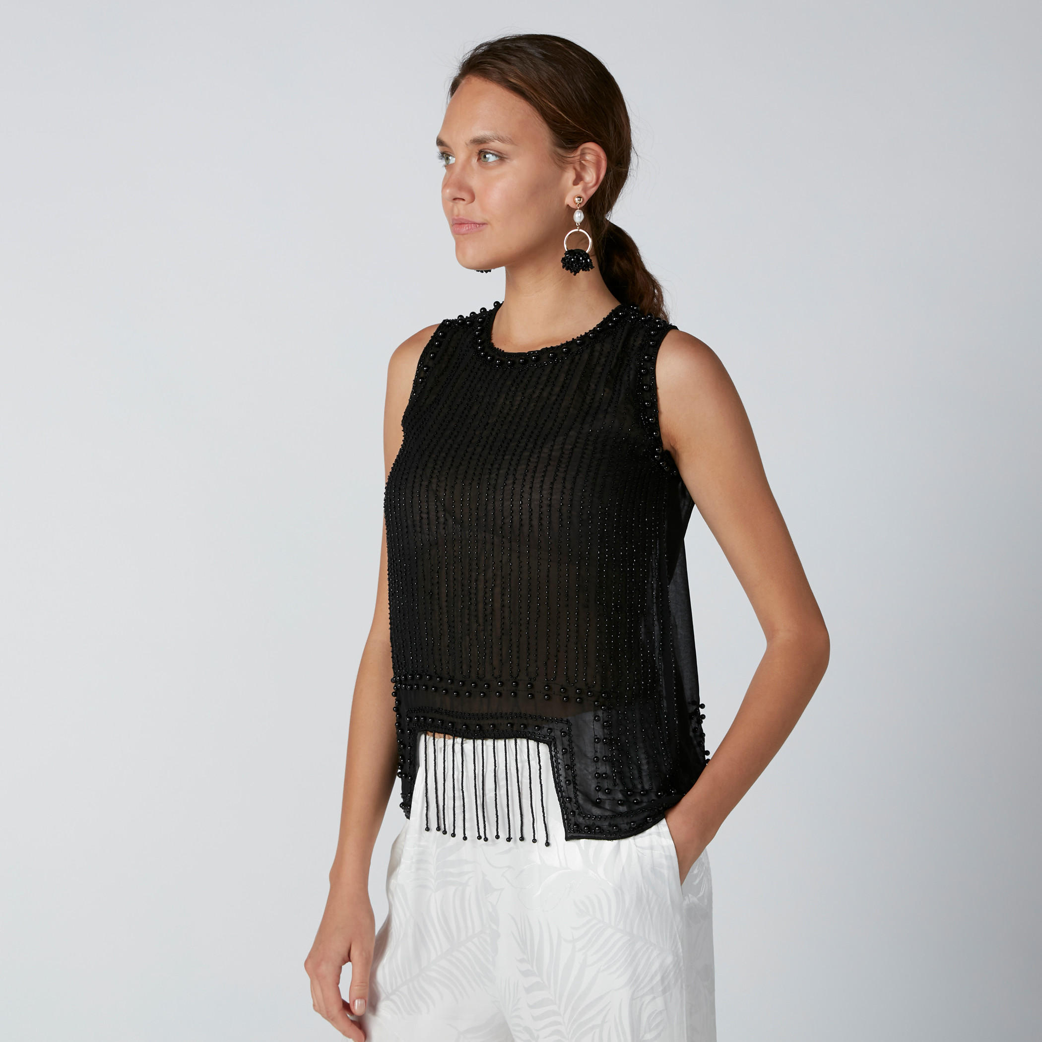 Embellished Sleeveless Top with Round Neck-women-clothing-shirtsandblouses-blouses-image-11