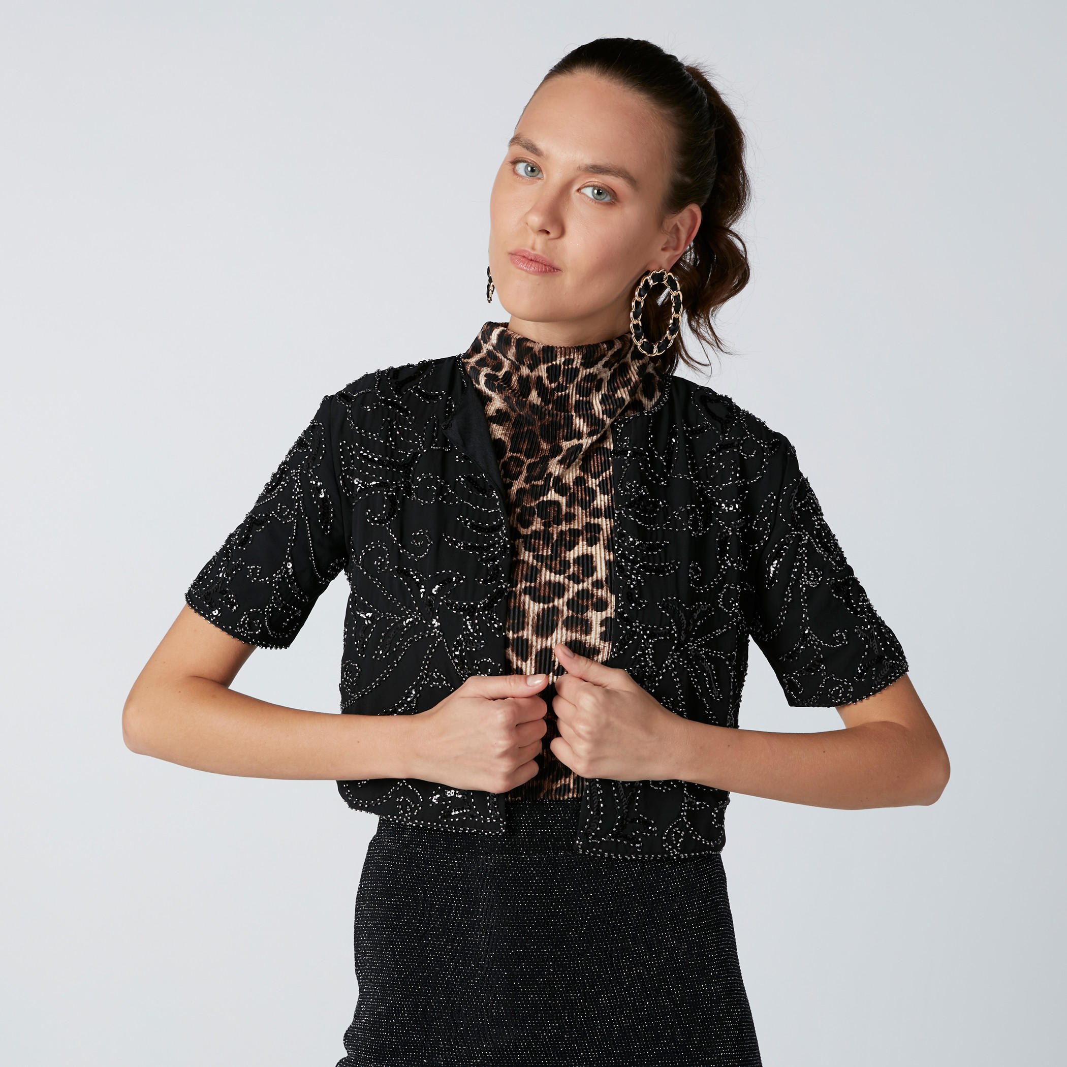 Embellished Shrug with Short Sleeves-women-winterwear-cardigansandjumpers-cardigans-image-1