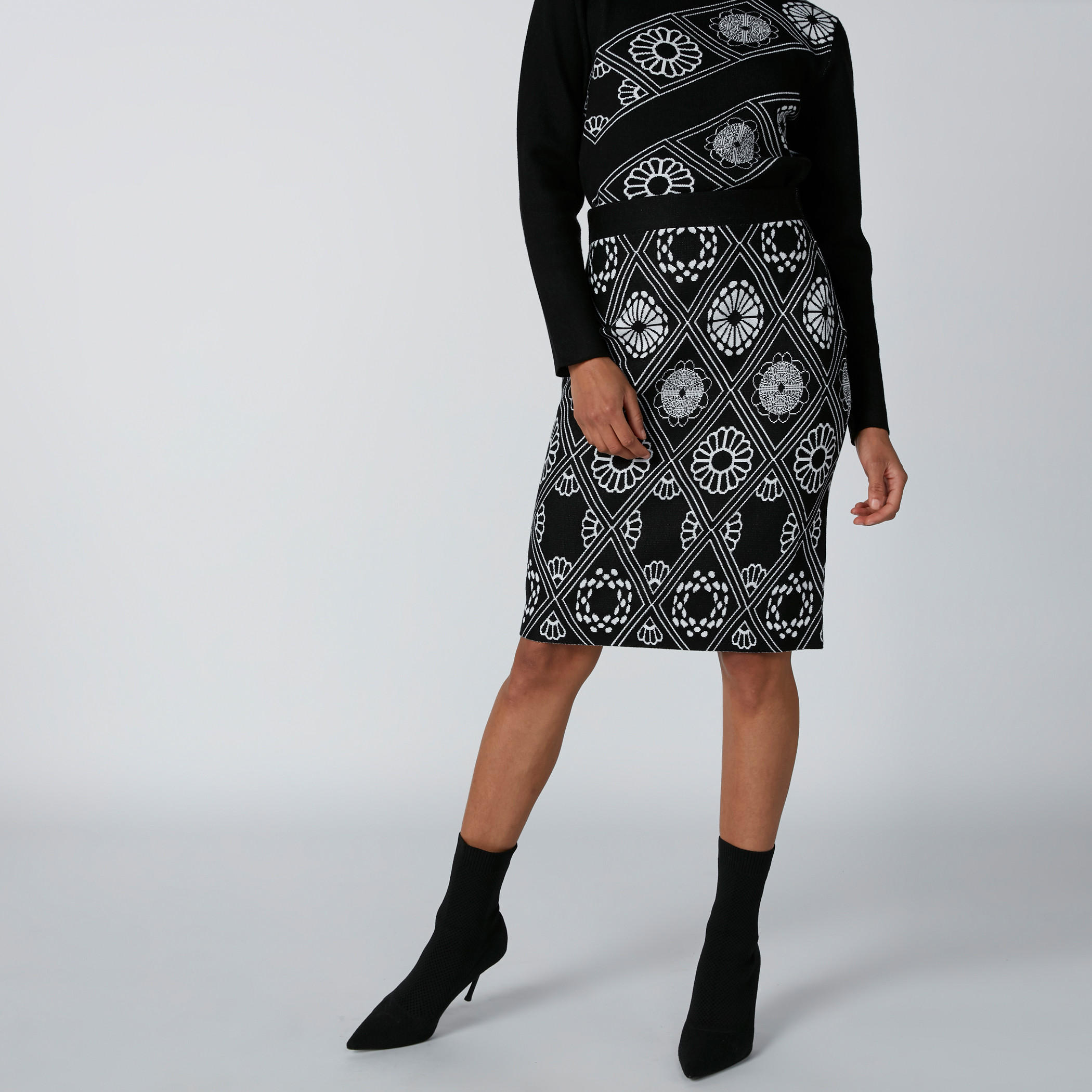 Printed Pencil Midi Skirt-women-clothing-bottoms-skirts-image-1