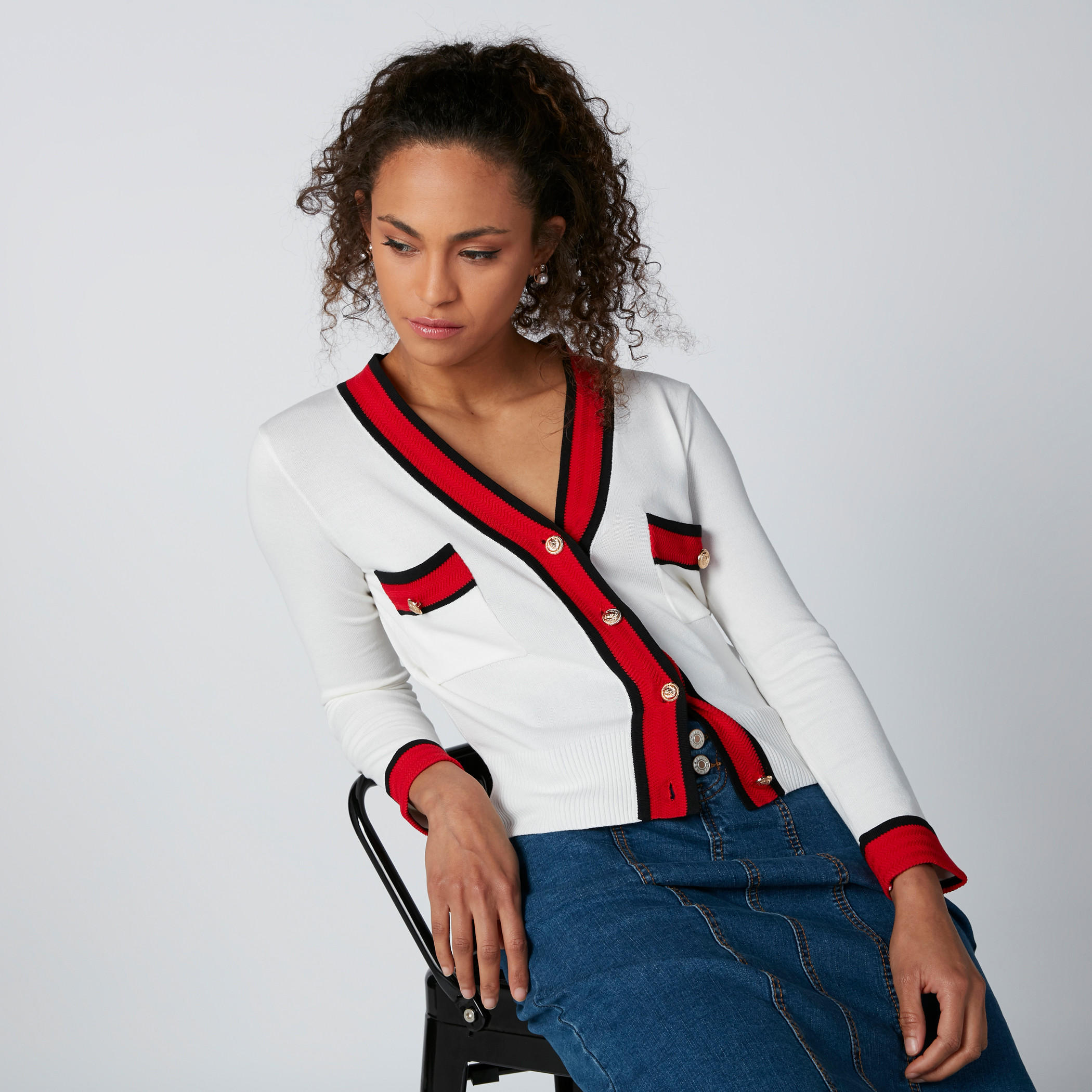 بلوزة بياقة V وأكمام طويلة وجيوب-women-clothing-cardigansandjumpers-jumpers-image-3