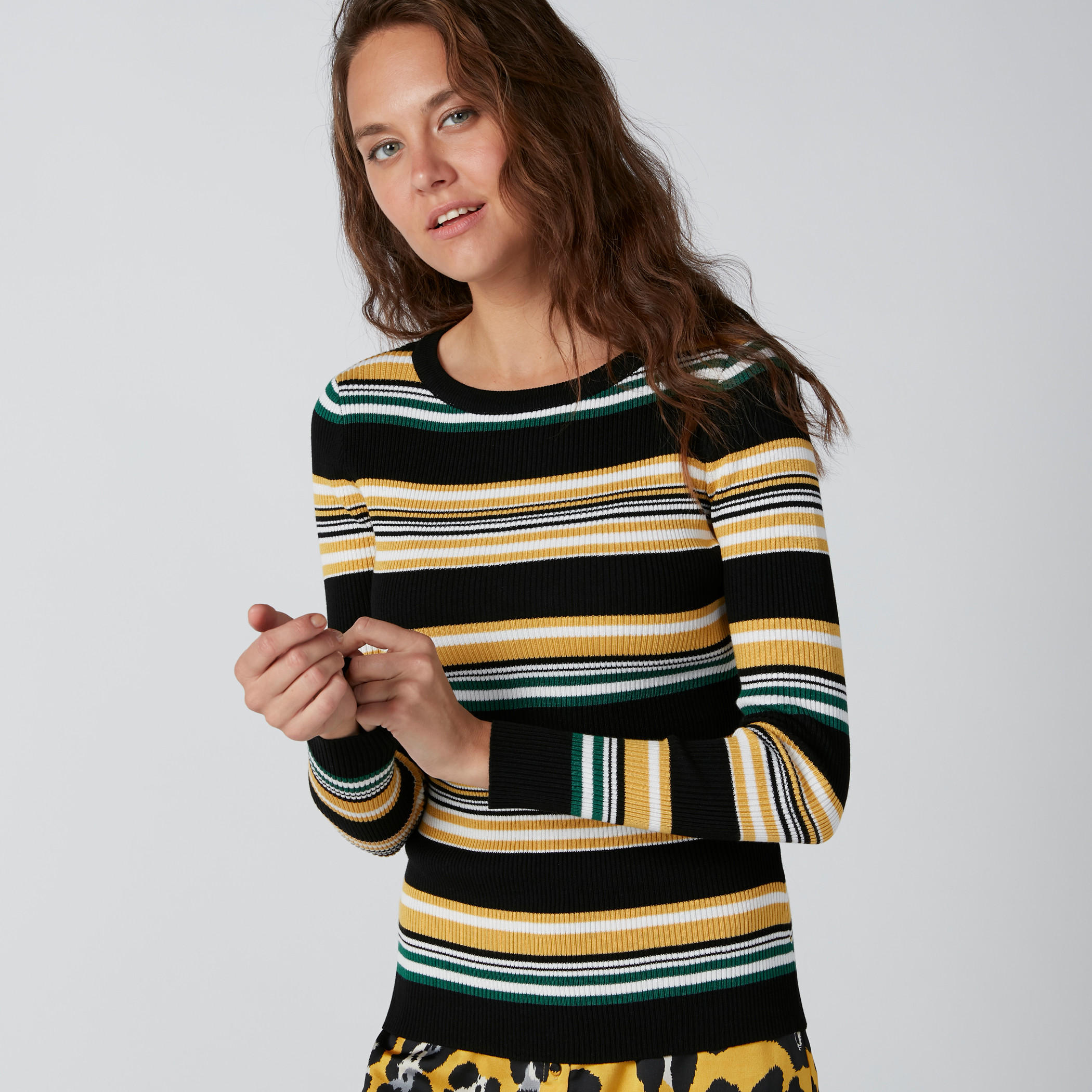 تيشيرت مقلّم بأكمام طويلة-women-clothing-tshirts-image-2