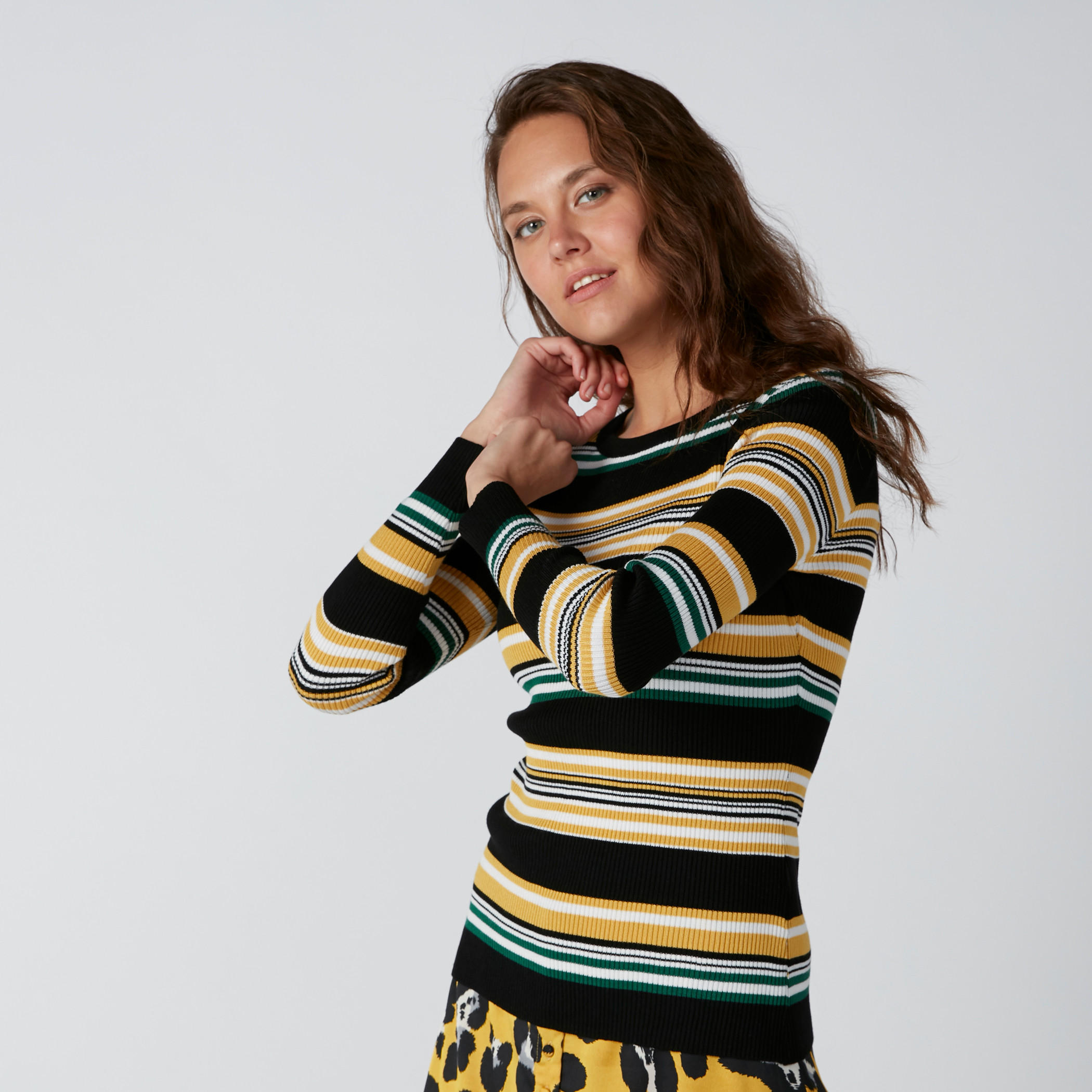 تيشيرت مقلّم بأكمام طويلة-women-clothing-tshirts-image-1