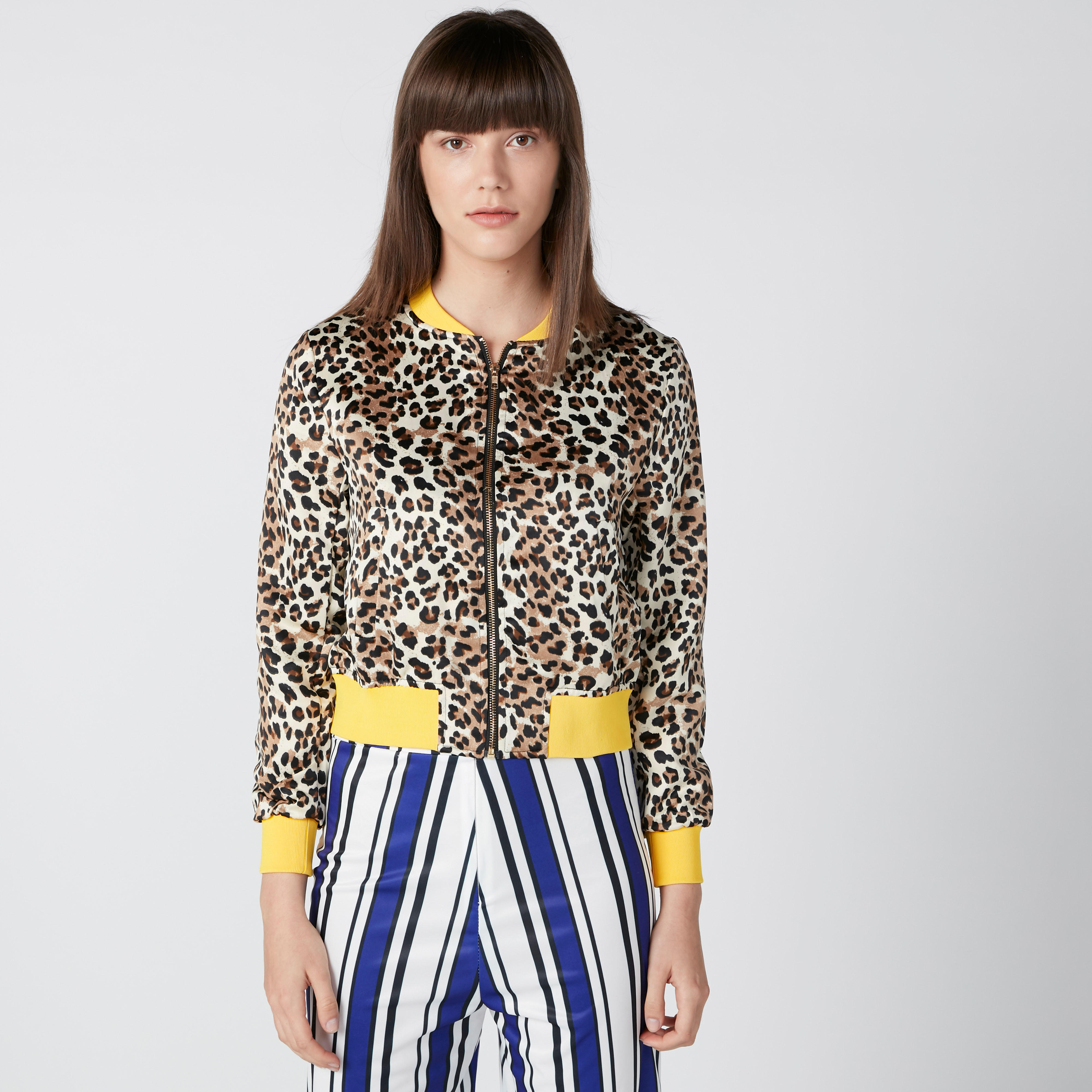 Printed Bomber Jacket with Long Sleeves and Zip Closure-women-winterwear-coatsandjackets-jackets-image-2