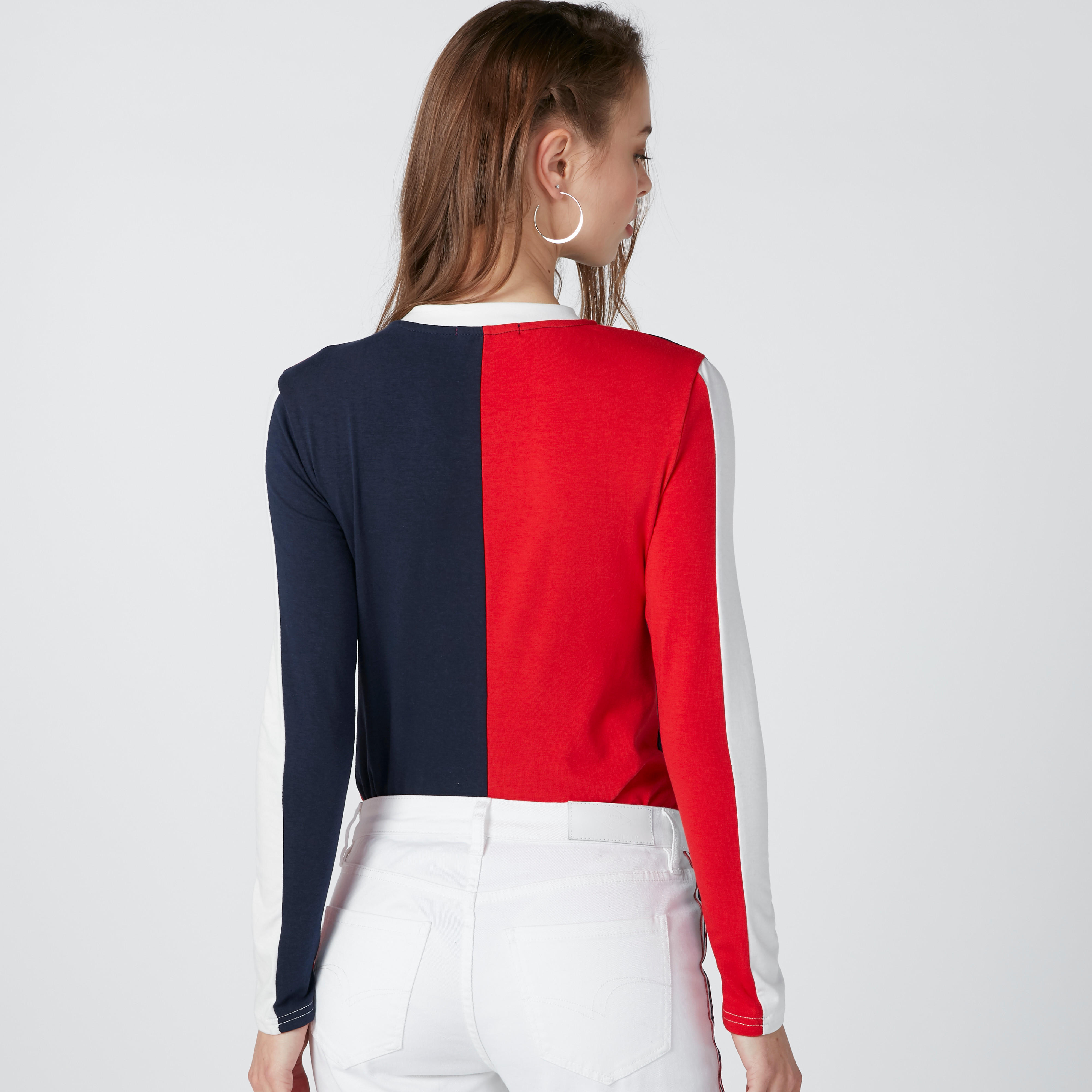 تيشيرت بياقة مستديرة وأكمام طويلة-women-clothing-tshirts-image-1