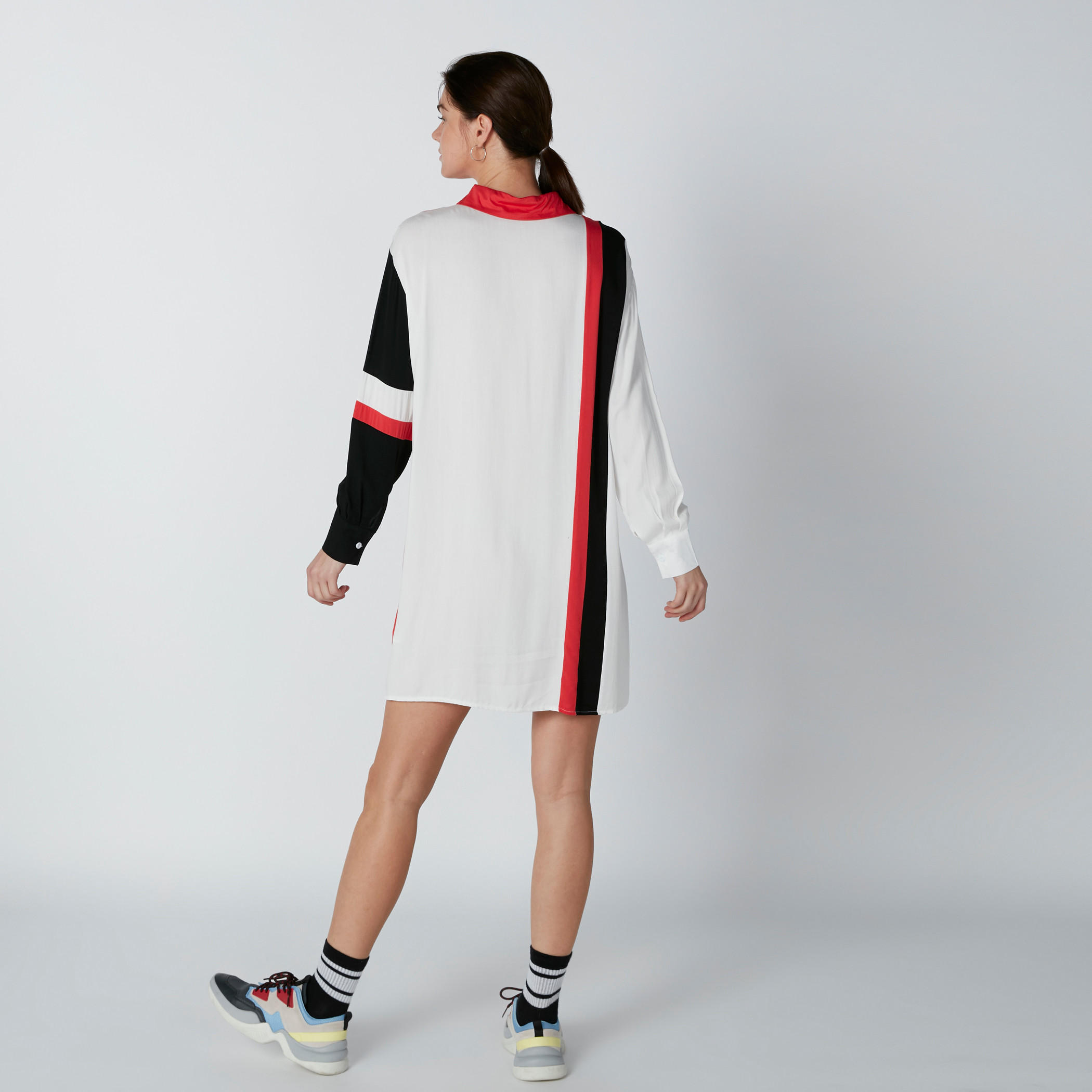 فستان قميص بأكمام طويلة وجيب-women-clothing-dresses-image-2