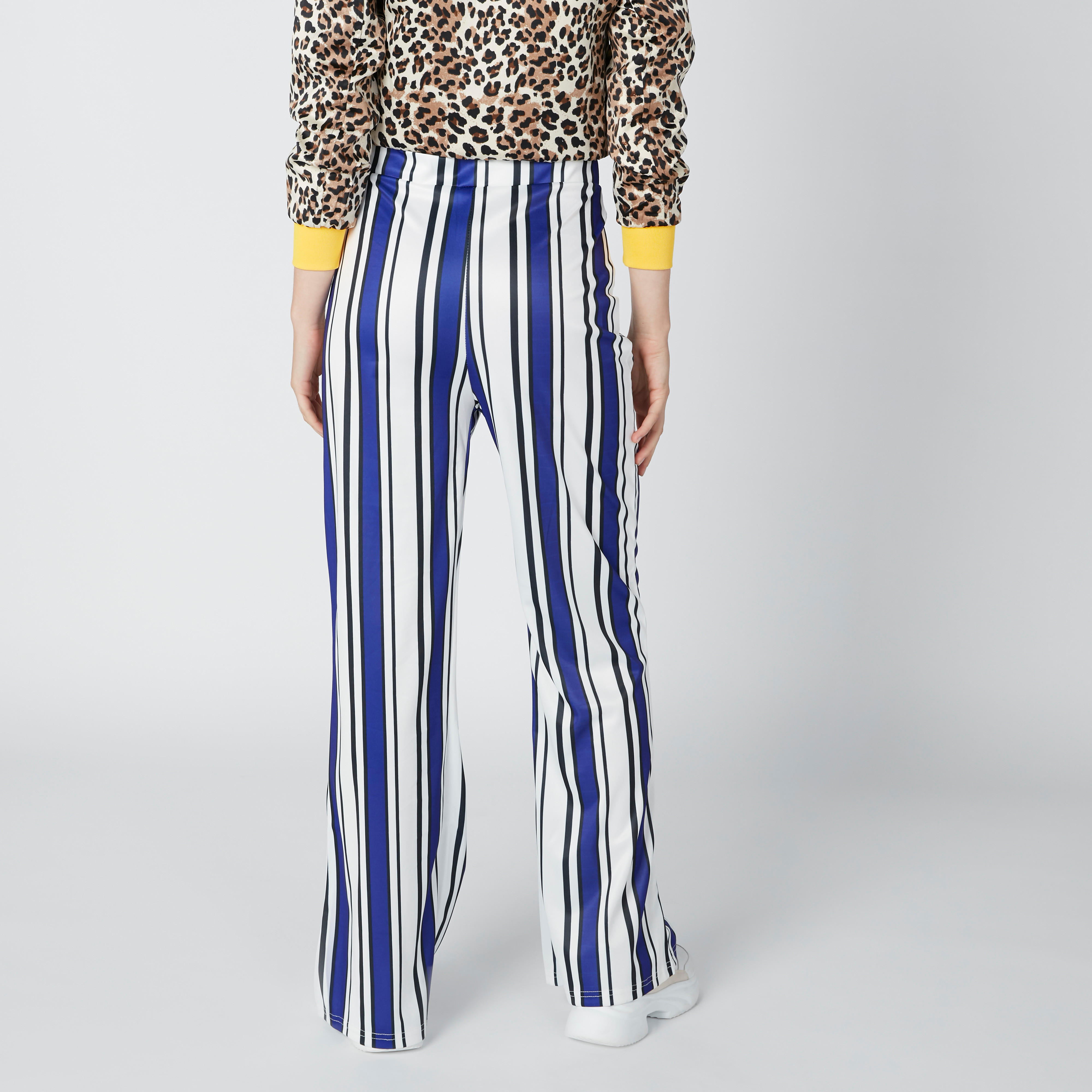 Striped Pants in Wide Fit with Elasticised Waistband-women-clothing-bottoms-trousers-image-2