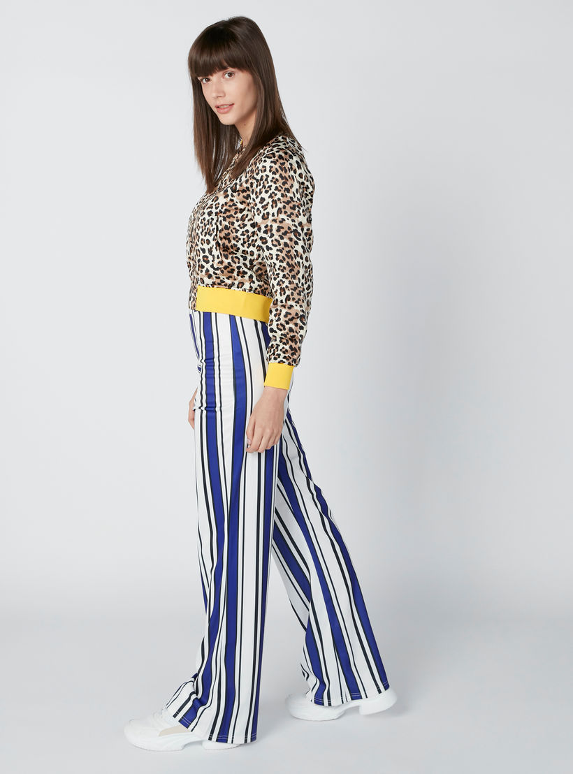 Striped Pants in Wide Fit with Elasticised Waistband-women-clothing-bottoms-trousers-image-3