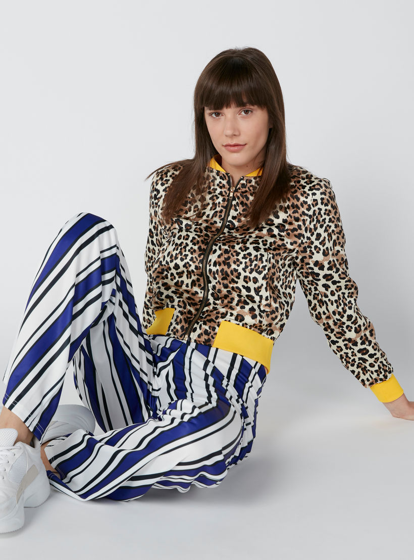 Striped Pants in Wide Fit with Elasticised Waistband-women-clothing-bottoms-trousers-image-4