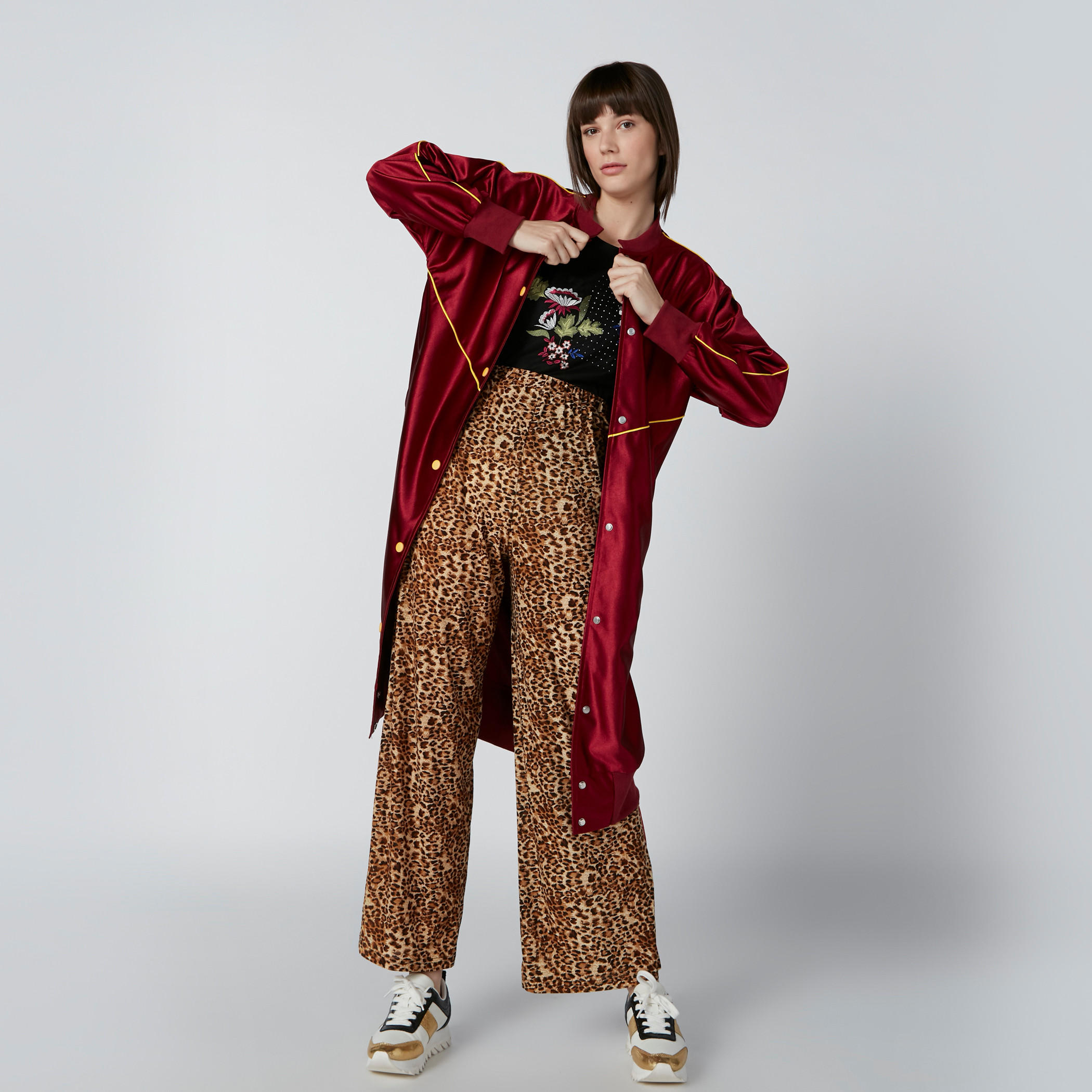 بنطال بالازو بخصر مطّاطي وشريطة وطبعات-women-clothing-bottoms-trousers-image-1