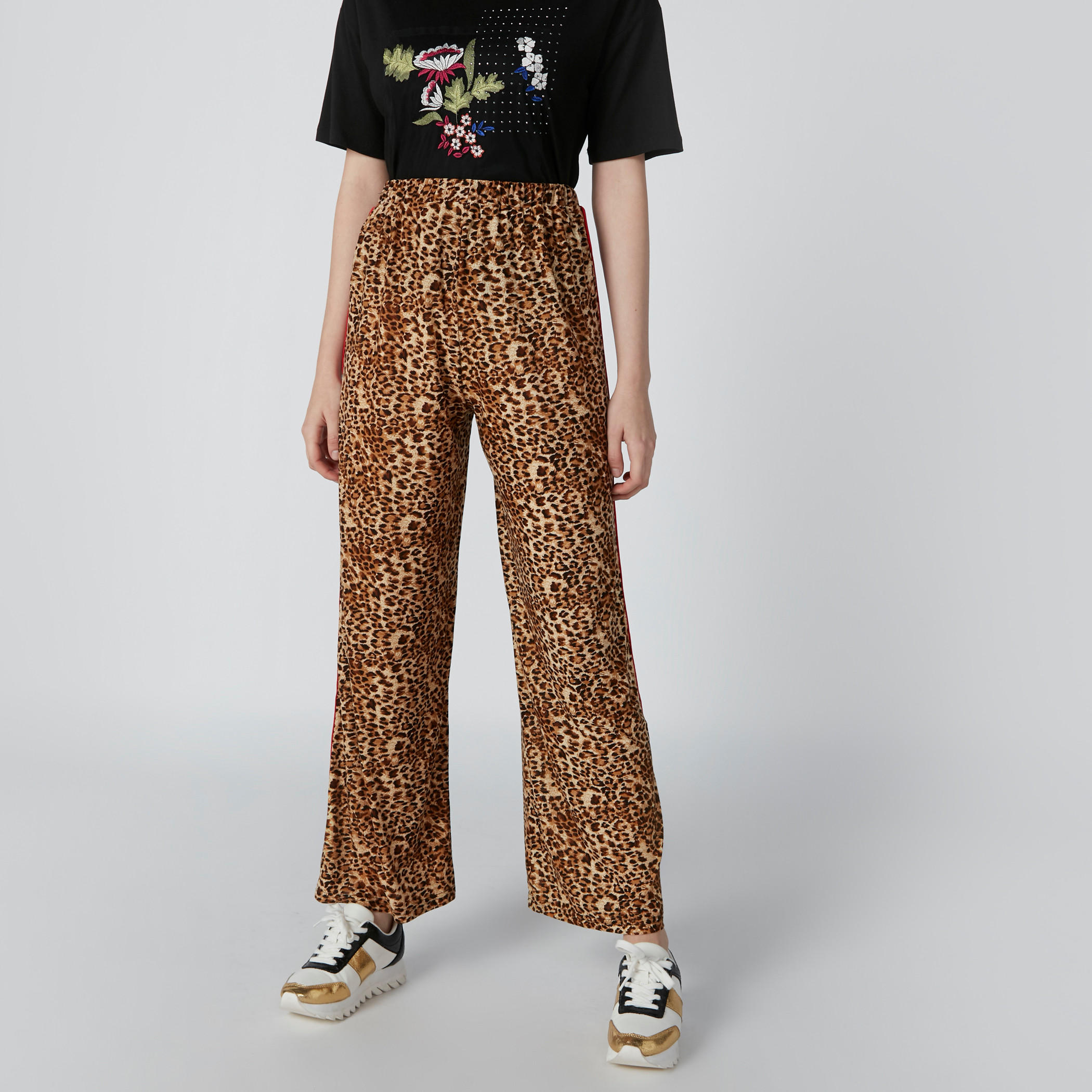 بنطال بالازو بخصر مطّاطي وشريطة وطبعات-women-clothing-bottoms-trousers-image-3