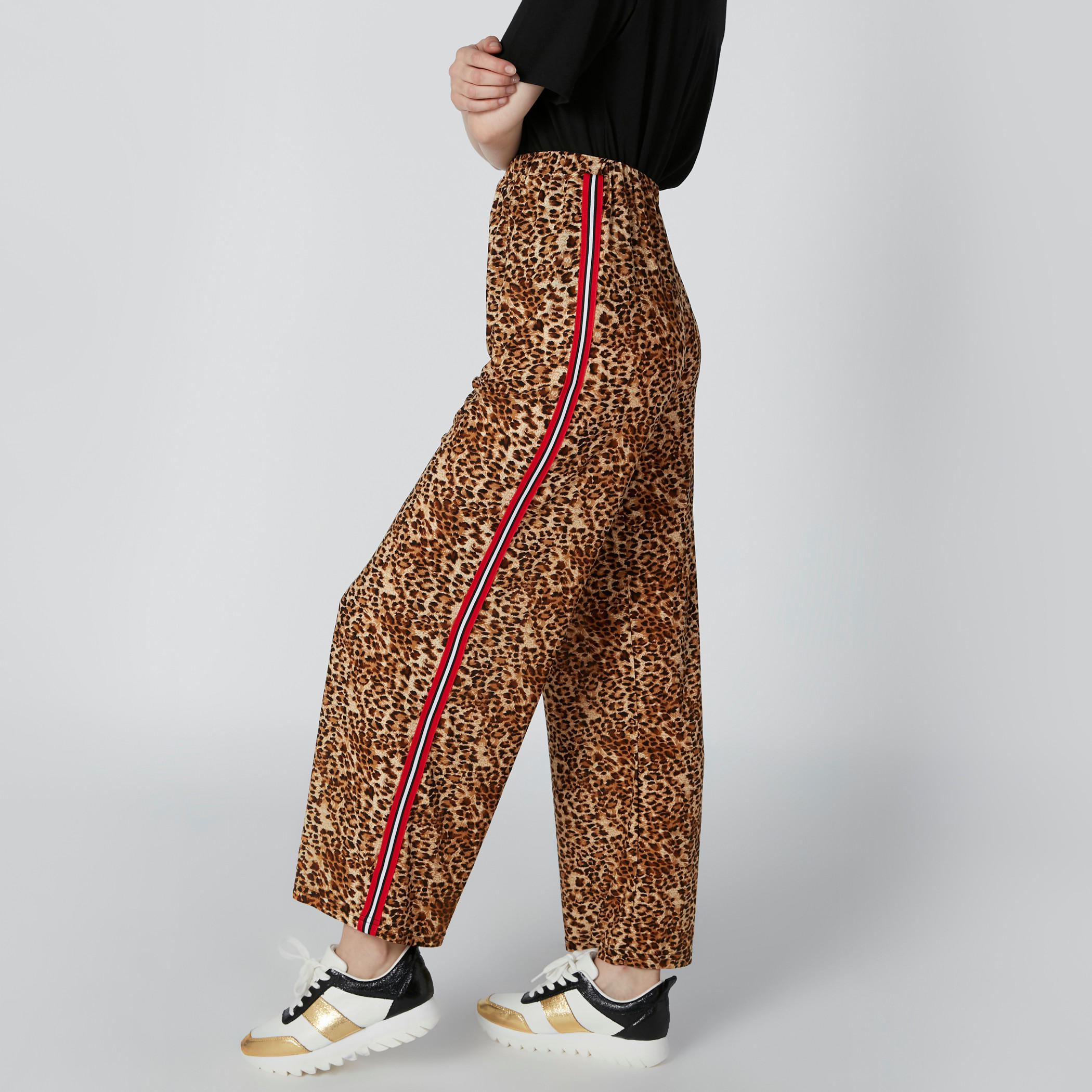 بنطال بالازو بخصر مطّاطي وشريطة وطبعات-women-clothing-bottoms-trousers-image-4