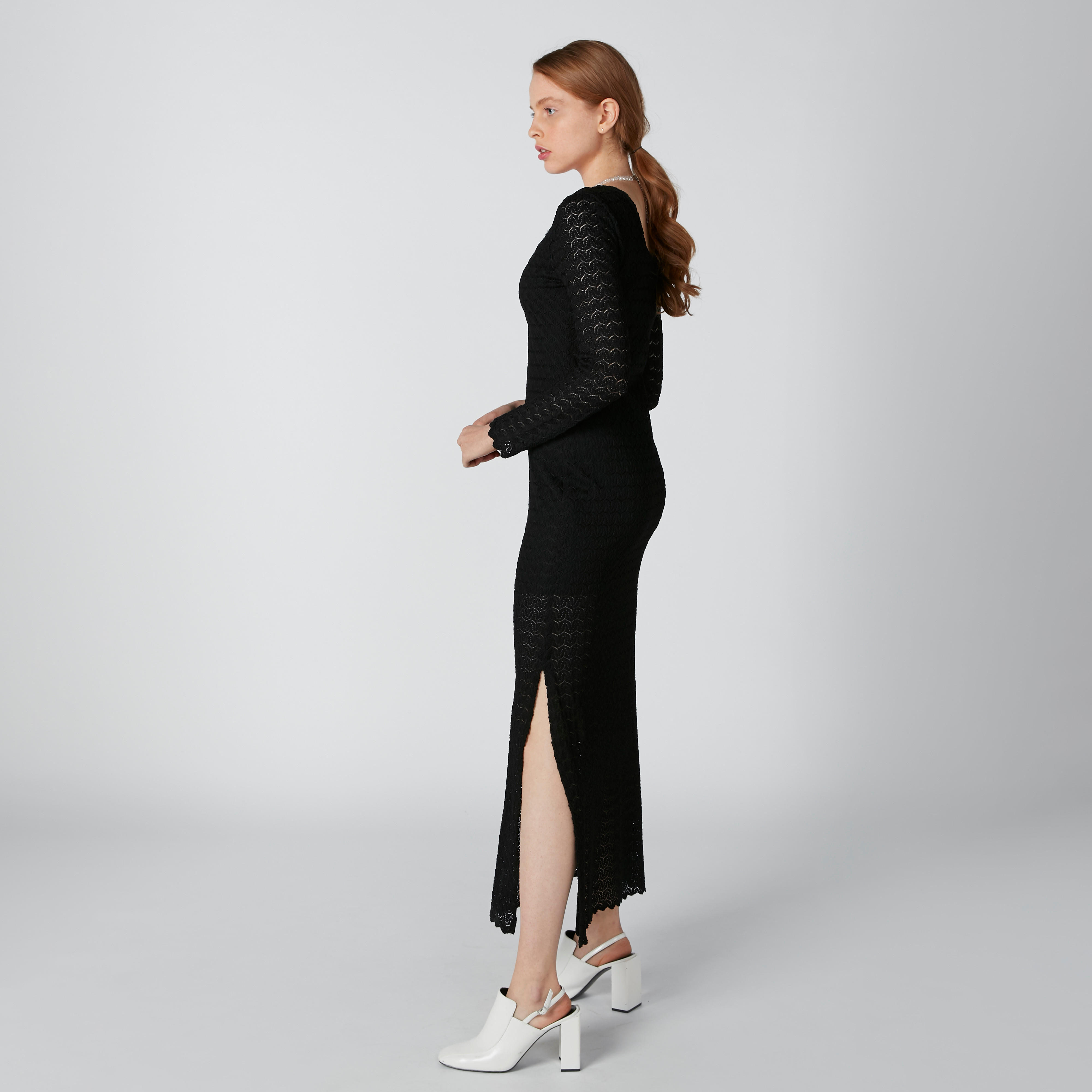 فستان طويل بأكمام طويلة وفتحة جانبية-women-clothing-dresses-image-3