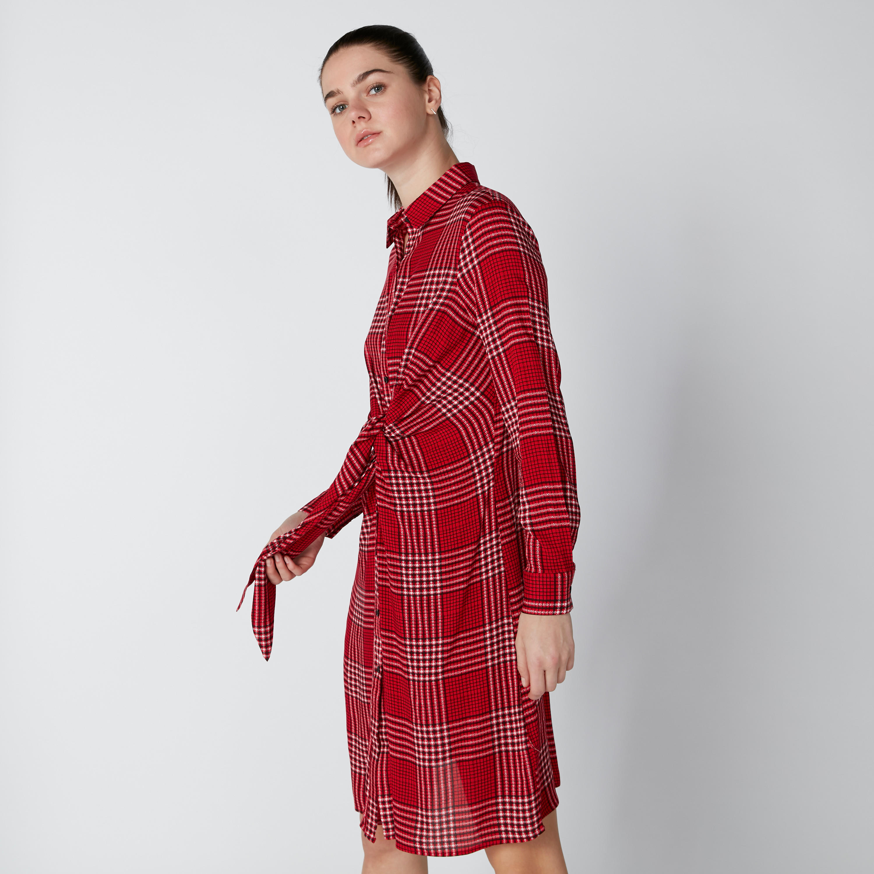 فستان قميص كاروهات برباط-women-clothing-dresses-image-3