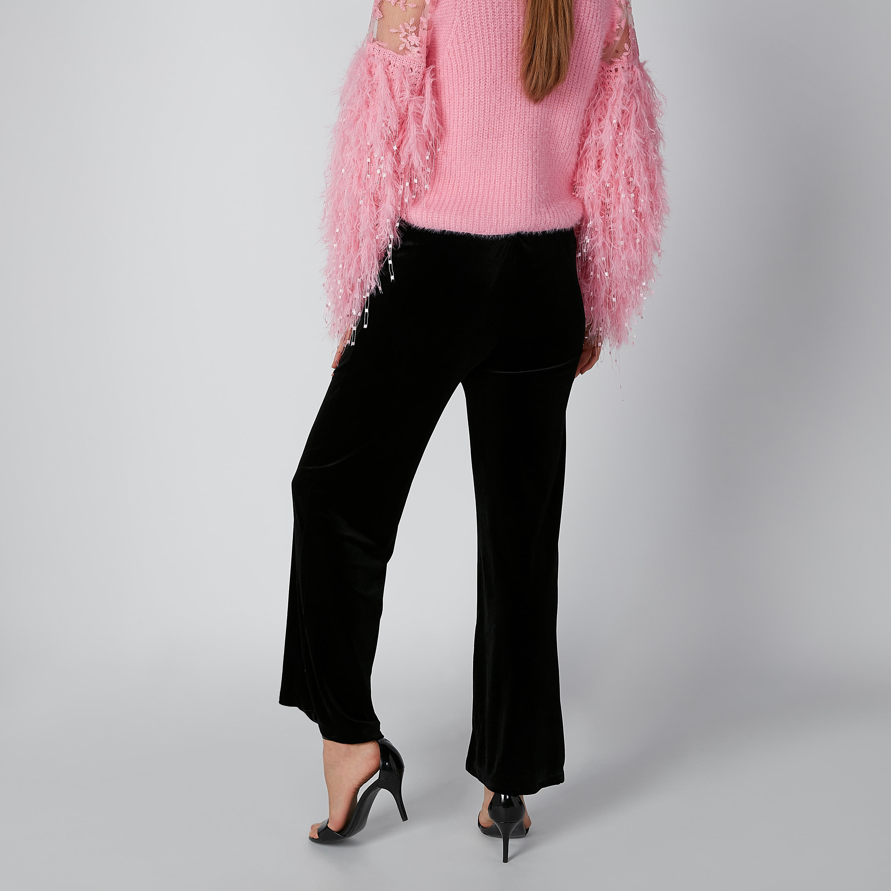 بنطال بالازو طويل بقصّة سليم وخصر مرتفع وأزرار-women-clothing-bottoms-trousers-image-2