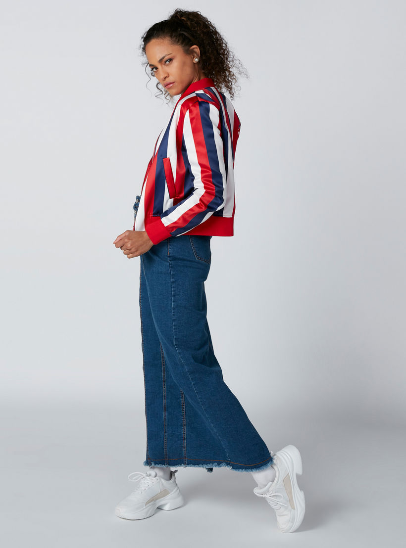 تنورة طويلة إيه لاين بفتحة خلفية وجيوب-women-clothing-bottoms-skirts-image-1