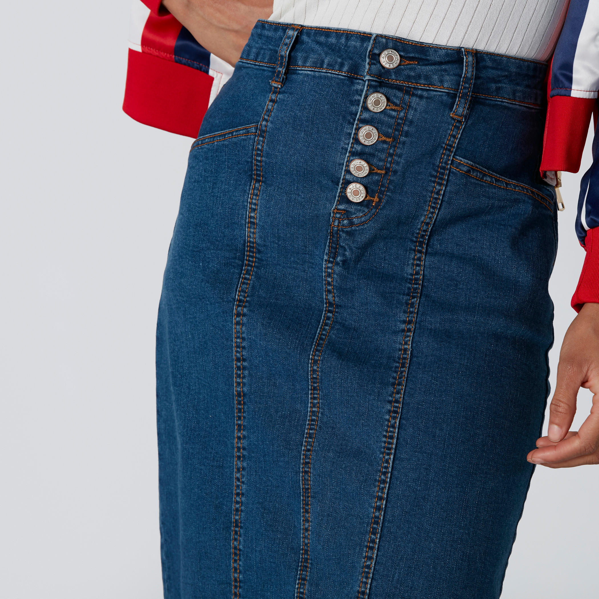 تنورة طويلة إيه لاين بفتحة خلفية وجيوب-women-clothing-bottoms-skirts-image-5