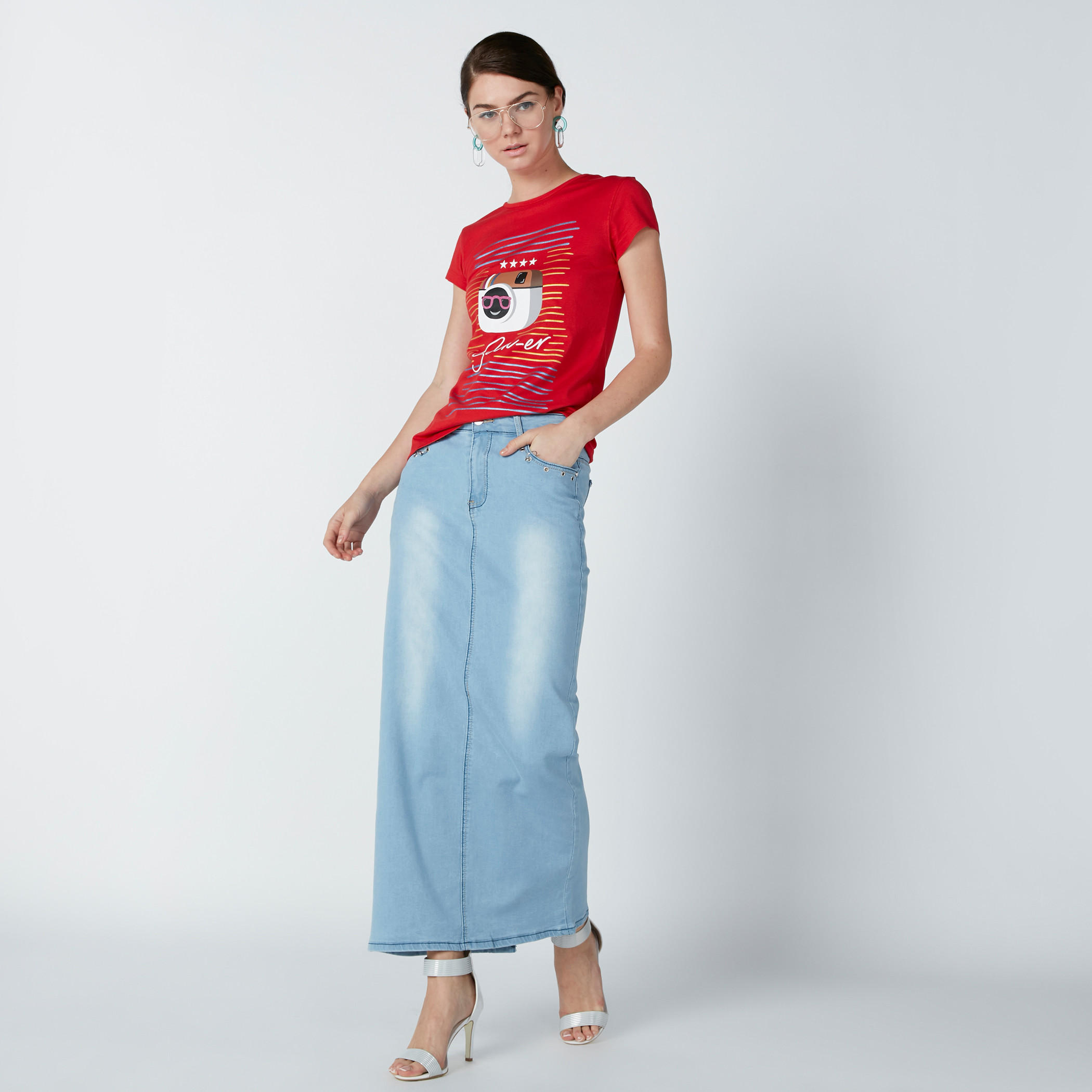 Denim Maxi Skirt with Eyelet and Pocket Detail-women-clothing-bottoms-skirts-image-1