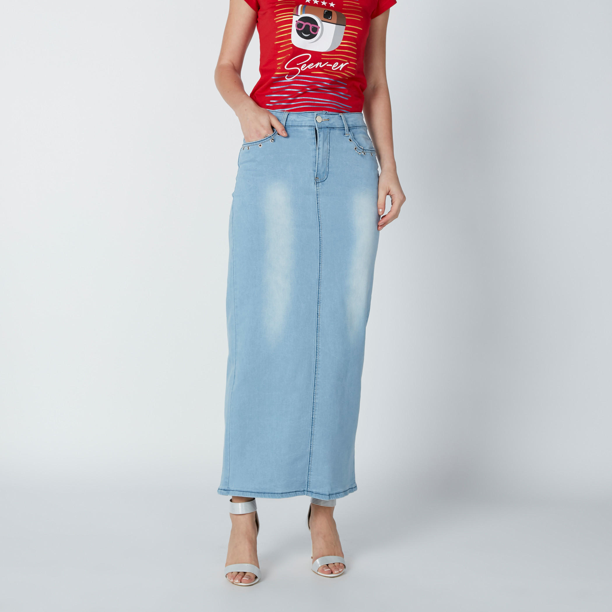 Denim Maxi Skirt with Eyelet and Pocket Detail-women-clothing-bottoms-skirts-image-3
