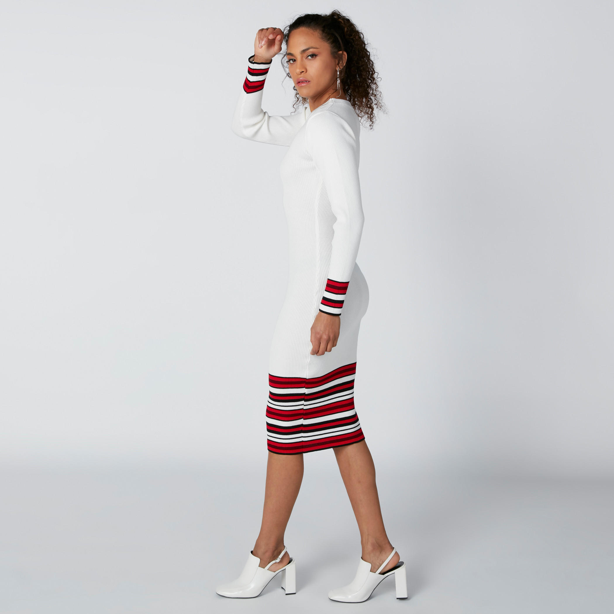 فستان واسع متوسط الطول بأكمام طويلة-women-clothing-dresses-image-4
